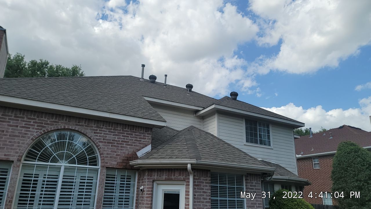 Insurance Claim Roof and Gutters using Owens Corning Oakridge Driftwood by Tex-Line Roofing