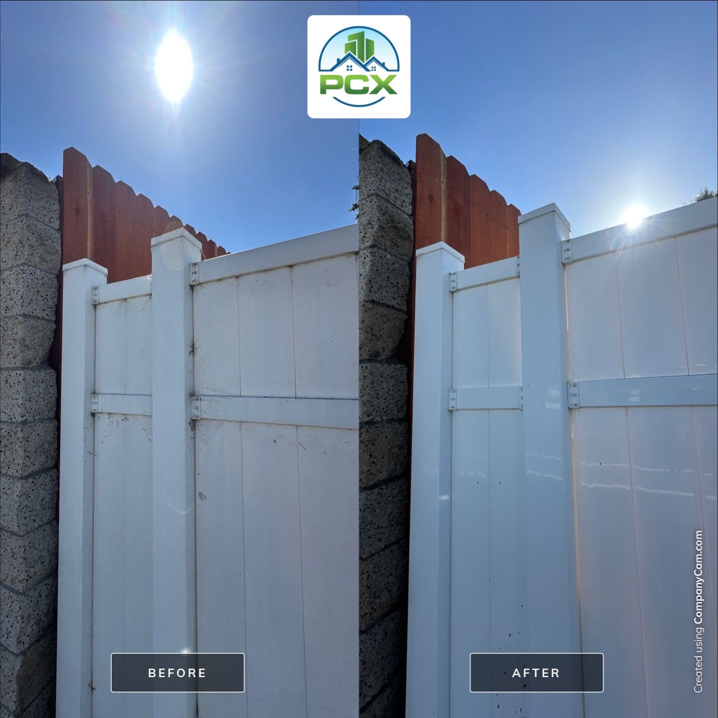 Costa Mesa Pressure Washing - Vinyl Fence by Property Cleaning Experts
