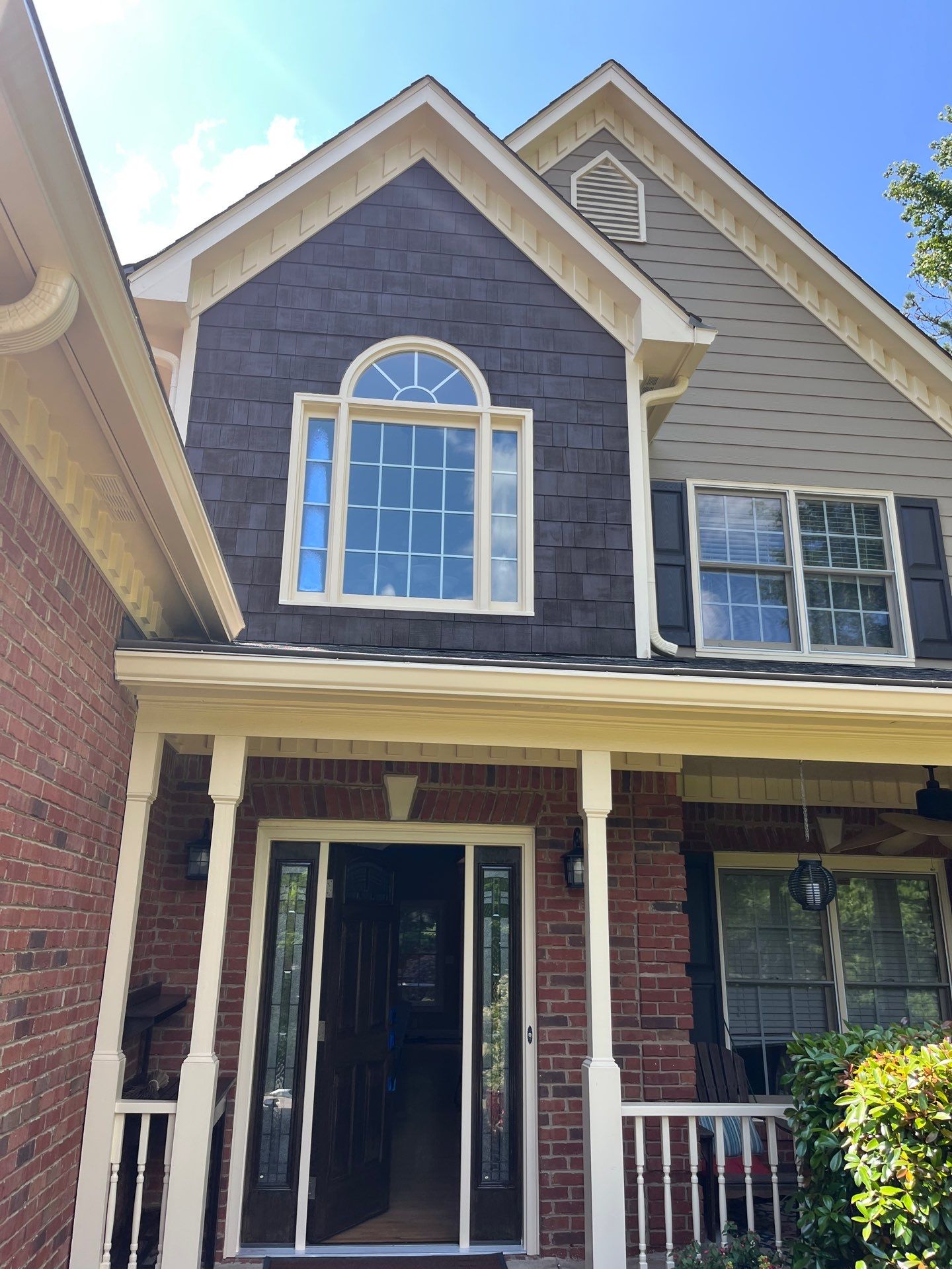 Exterior Painting, Rotted Wood Replacement, & Therma-Tru Door Installation by Nelson Exteriors 
