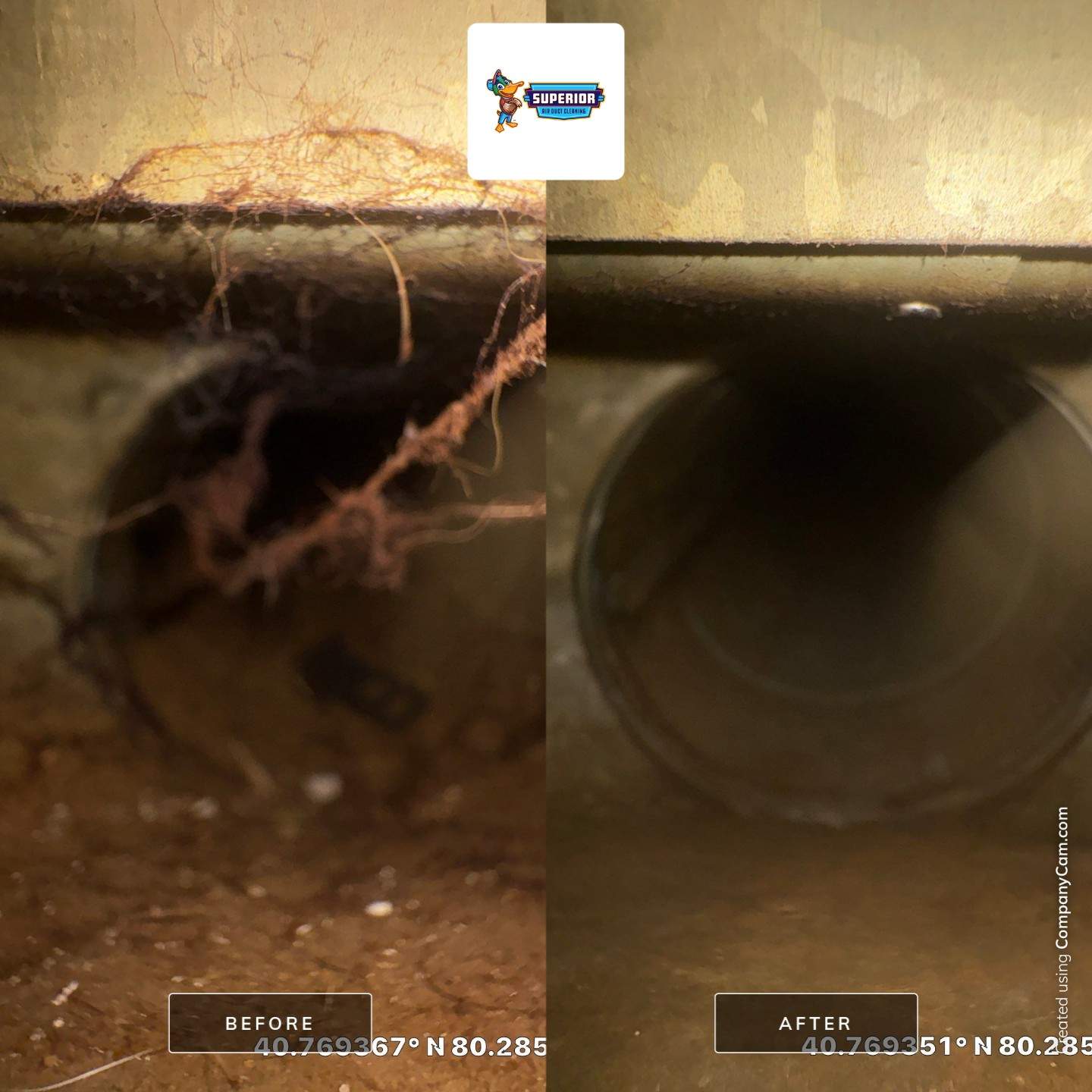 Air Duct Cleaning in New Brighton, PA using vacuum truck by Superior Air Duct Cleaning