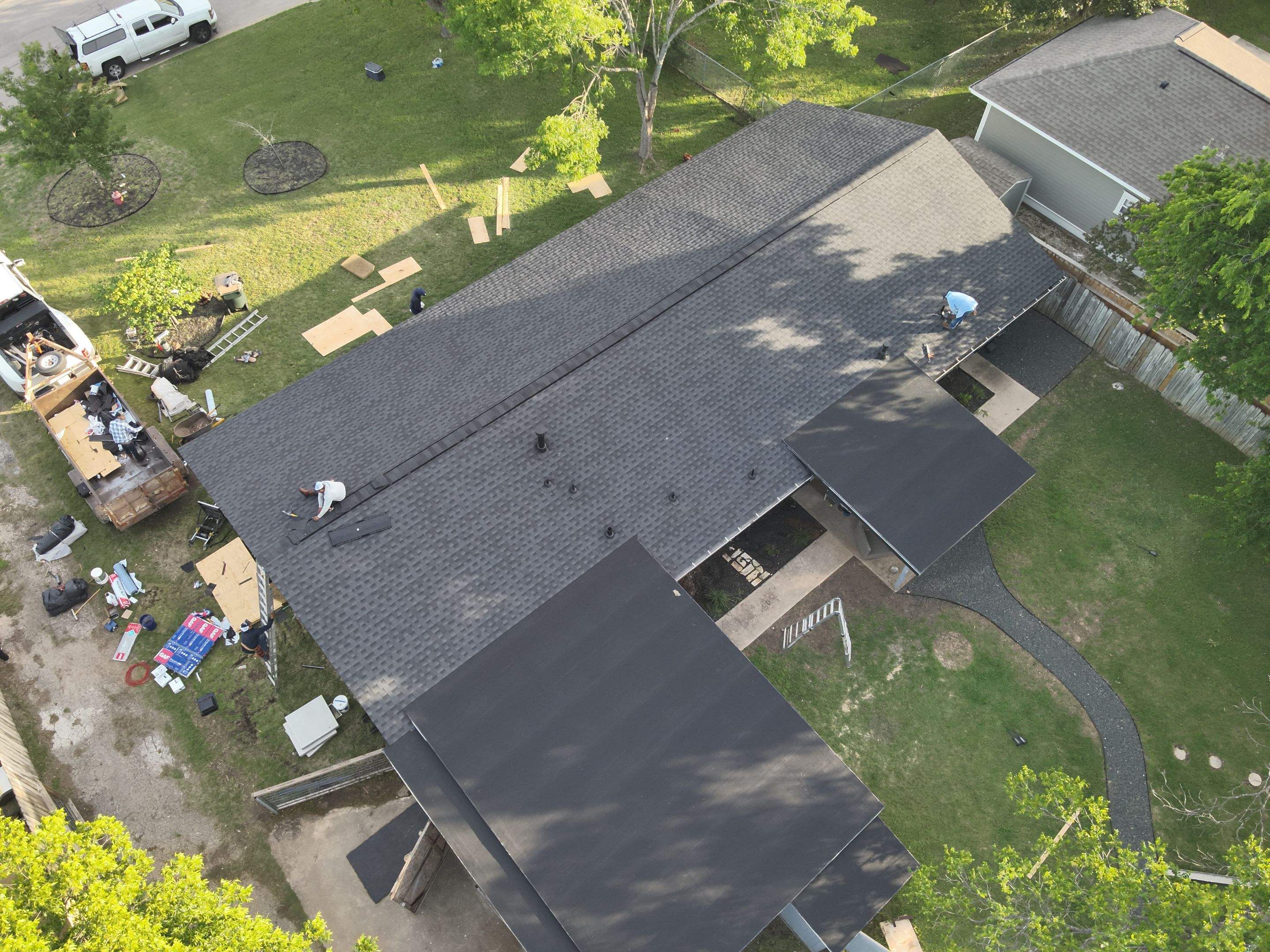 Residential Roof Replacement using GAF - HDZ - Charcoal by Action Exteriors Austin