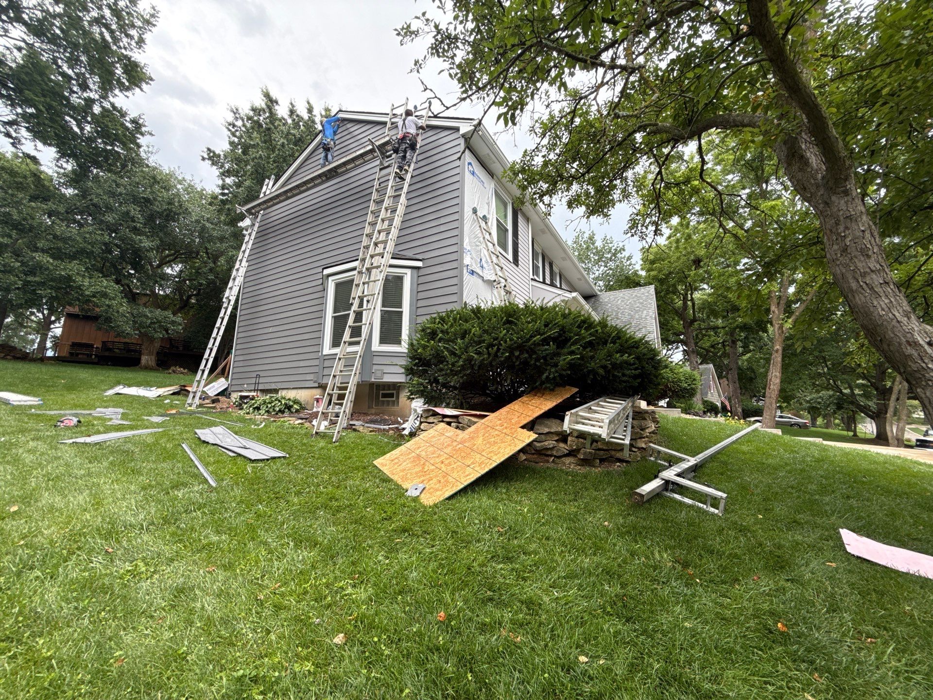 Full Exterior Siding Upgrade and Board and Batten Installation in Shawnee by EEC Windows, Siding & Roofing