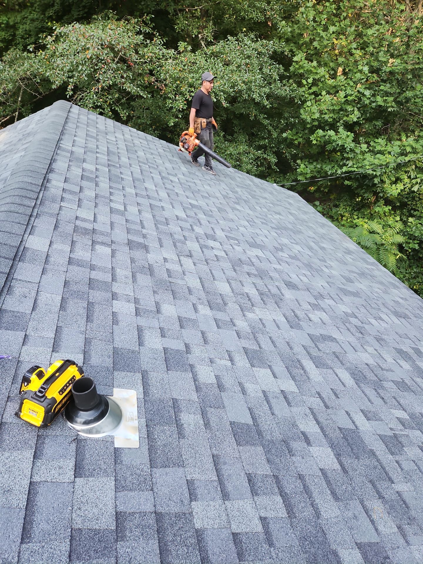 Residential Roofing Installation using Owens Corning TruDefinition Duration AR - Estate Gray by A Plus Exterior