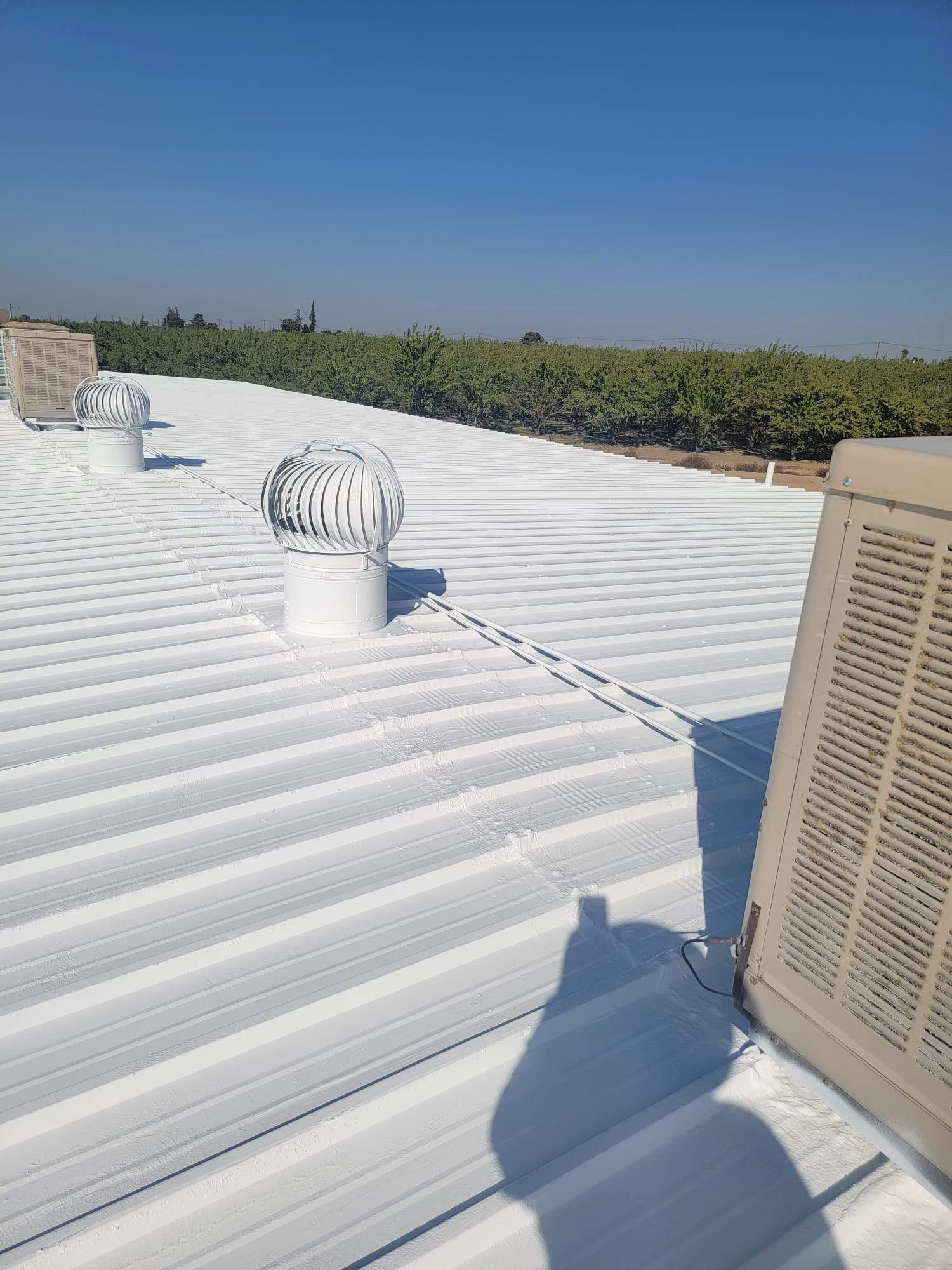 MR Roofing system using Conklin Benchmark/PUMA XL fabric and coating by Straight Edge Roofing Inc