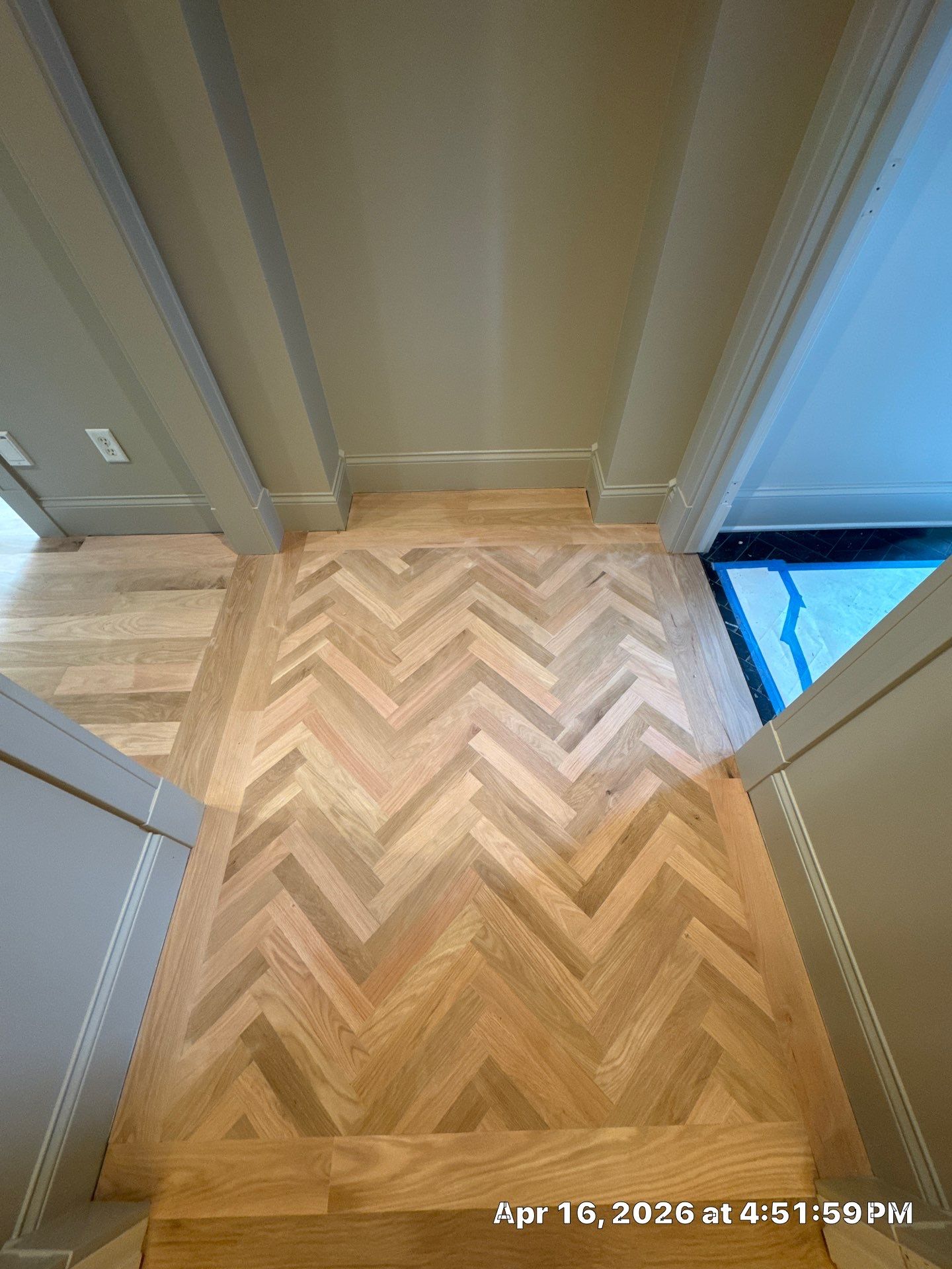 Sand and Finish, Herringbone Feature! by RTBaldwin Hardwood Floors