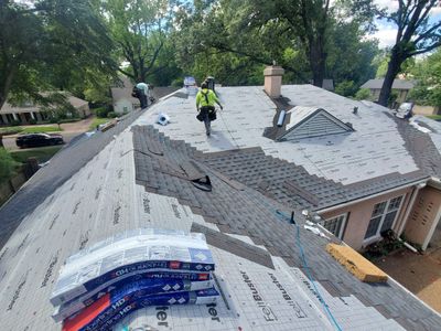 East Memphis Home Roof Replacement Featuring Pewter Gray GAF Timberline HD Shingles