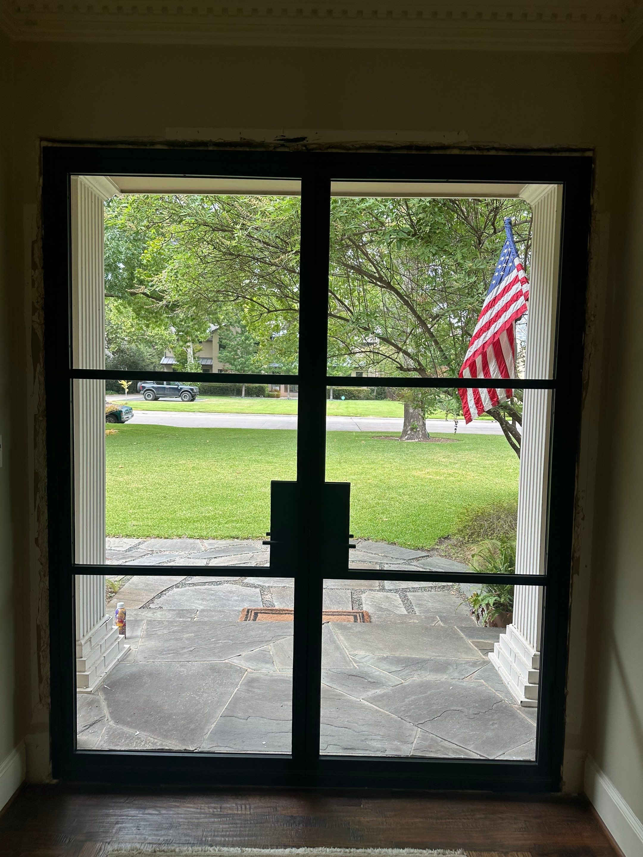 Custom Black Steel Double Door Entryway Upgrade in Dallas by Solara Custom Living