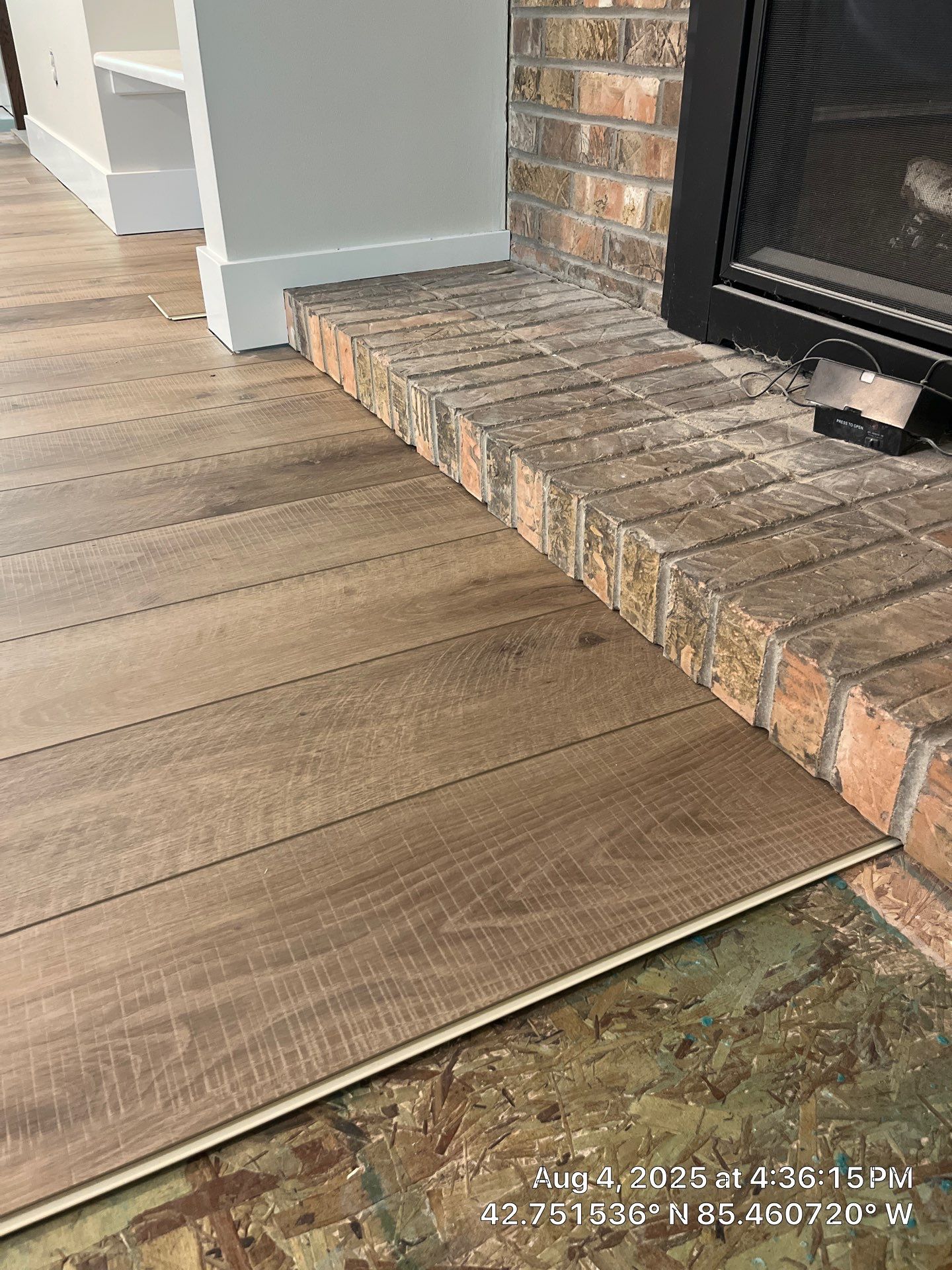 Installation of LVP in Middleville, Michigan by RTBaldwin Hardwood Floors