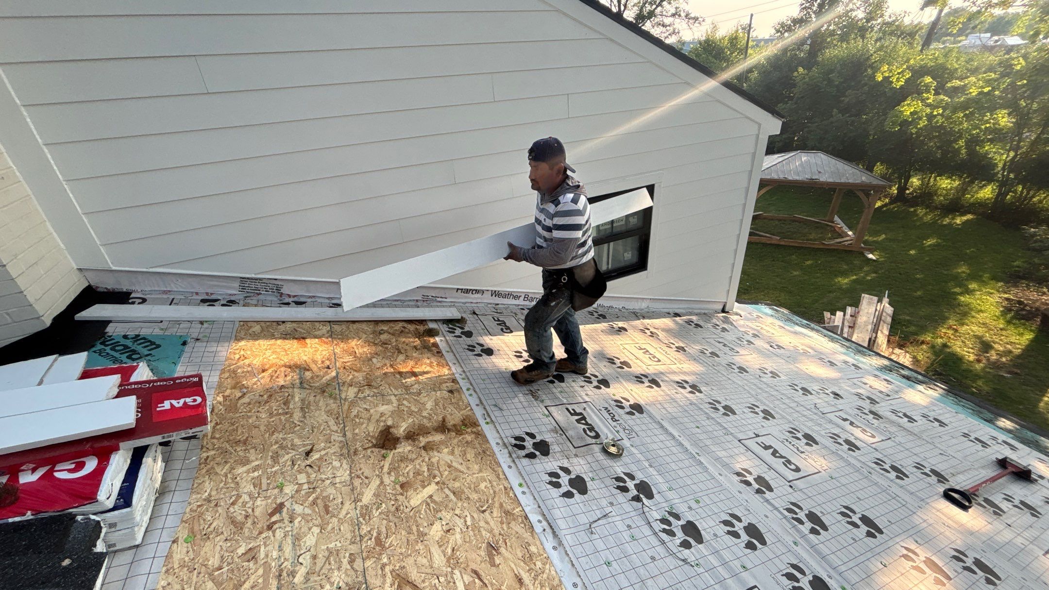 Siding Replacement using Hardie Plank S8 1/4"  Arctic White by 180 Contractors