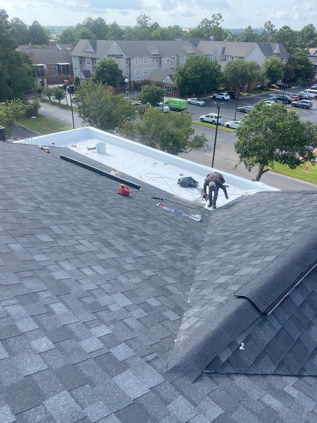 Commercial Roofing Installation using Roof Replacement by American Roofing & Construction LLC