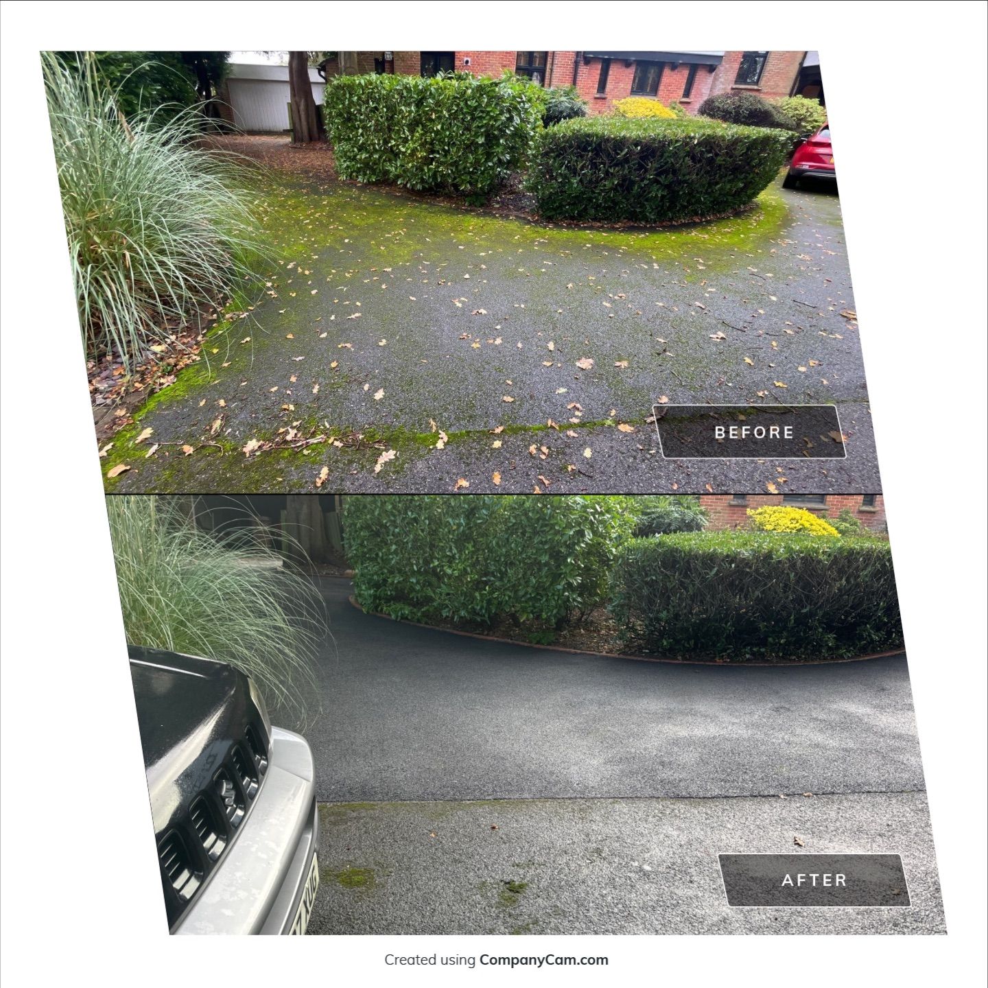 Driveway and Rockery clean using Honda 15lpm Low Pressure Washing Machine by Ges Exterior Cleaning ltd