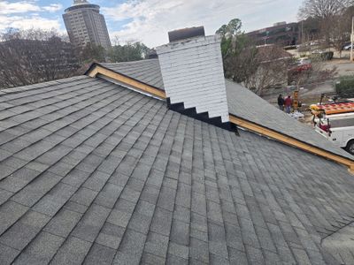 Architectural Asphalt Shingle Roof Replacement and Decking at Memphis Commercial Building