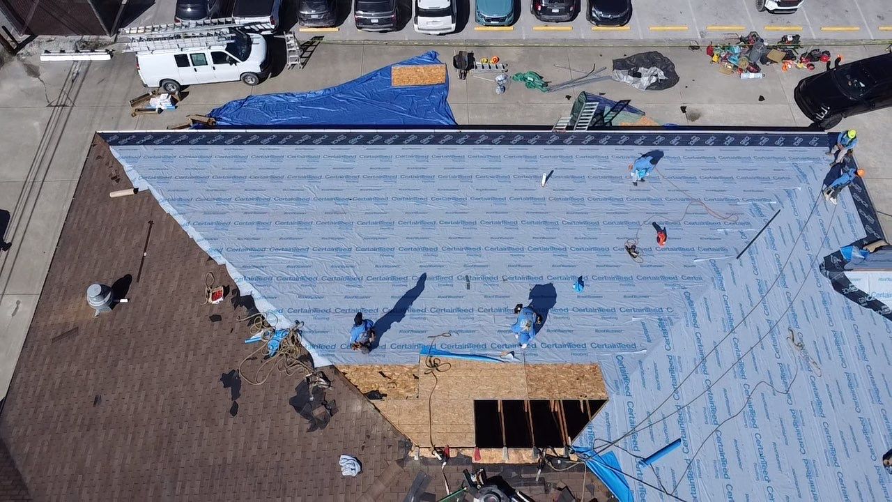Commercial Roofing Installation using Certainteed Landmark Pro Shingles by Fahey Roofing + Contracting