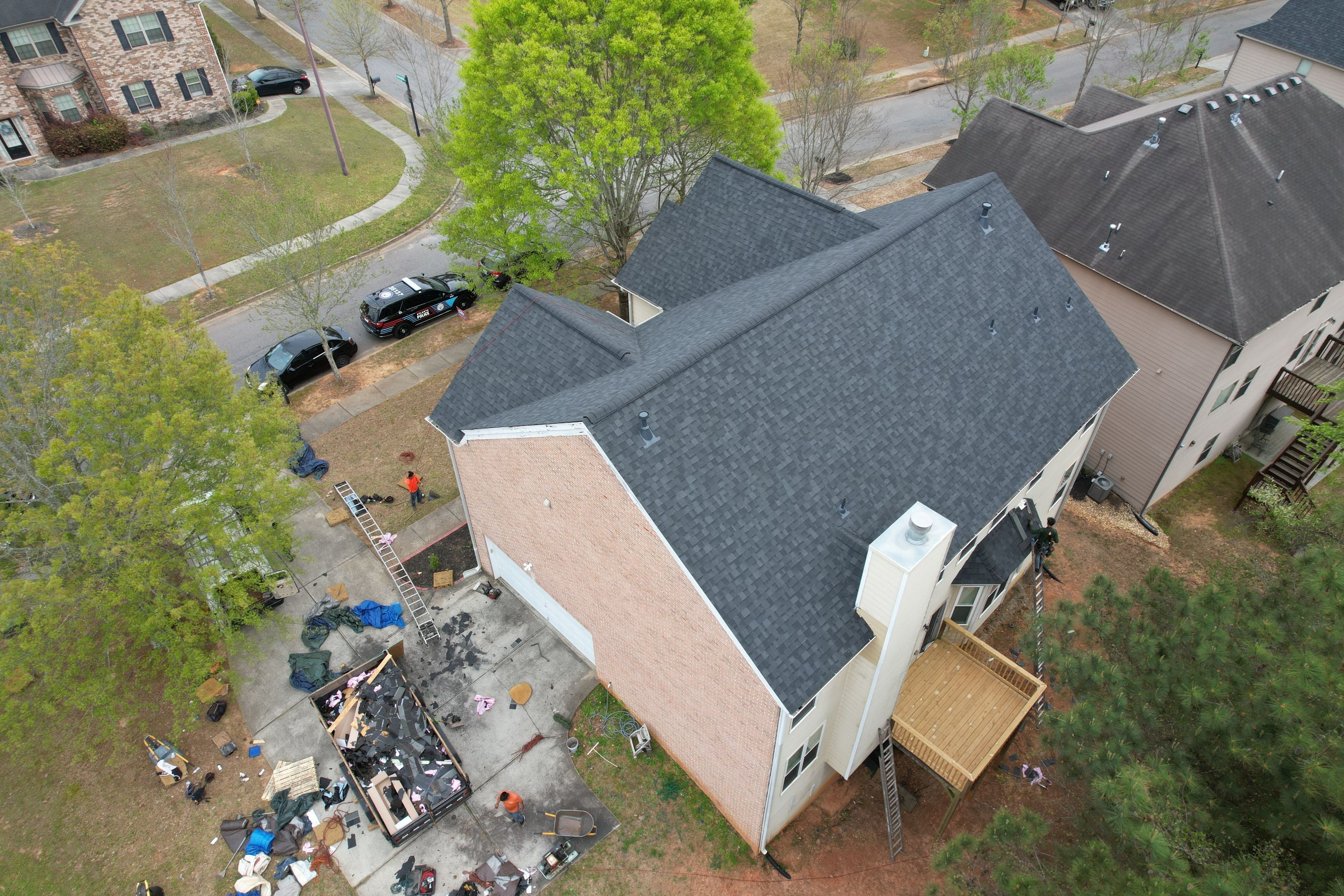 Residential Roofing Installation using Owens Corning Onyx Black by Inspector Roofing and Restoration