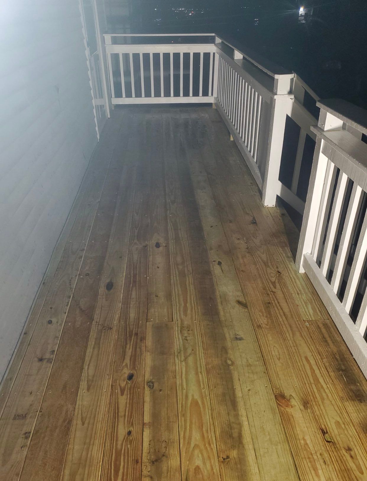 Deck Installation using Pressure treated railing by A Plus Exterior