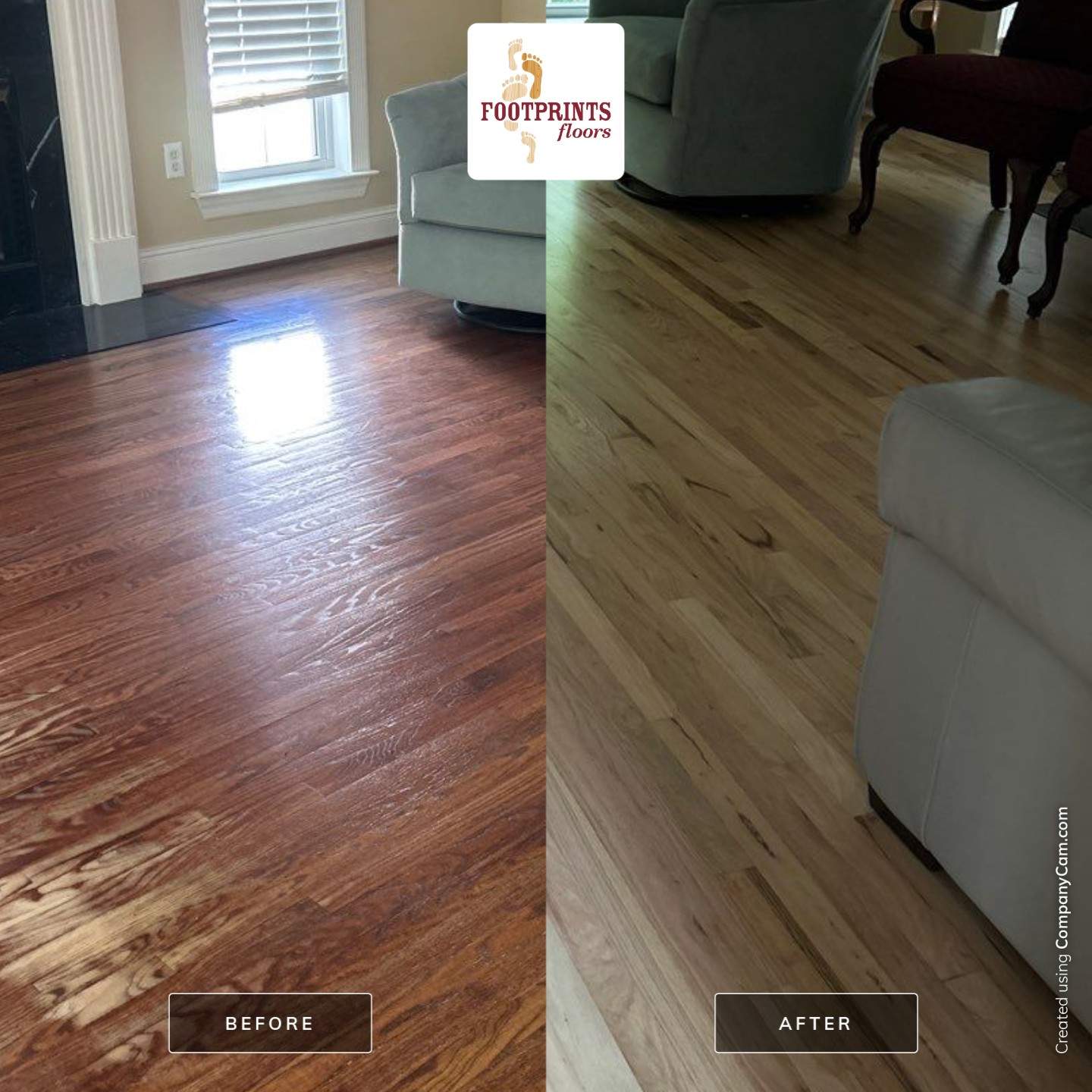 Natural refinish by Footprints Floors of Nashville