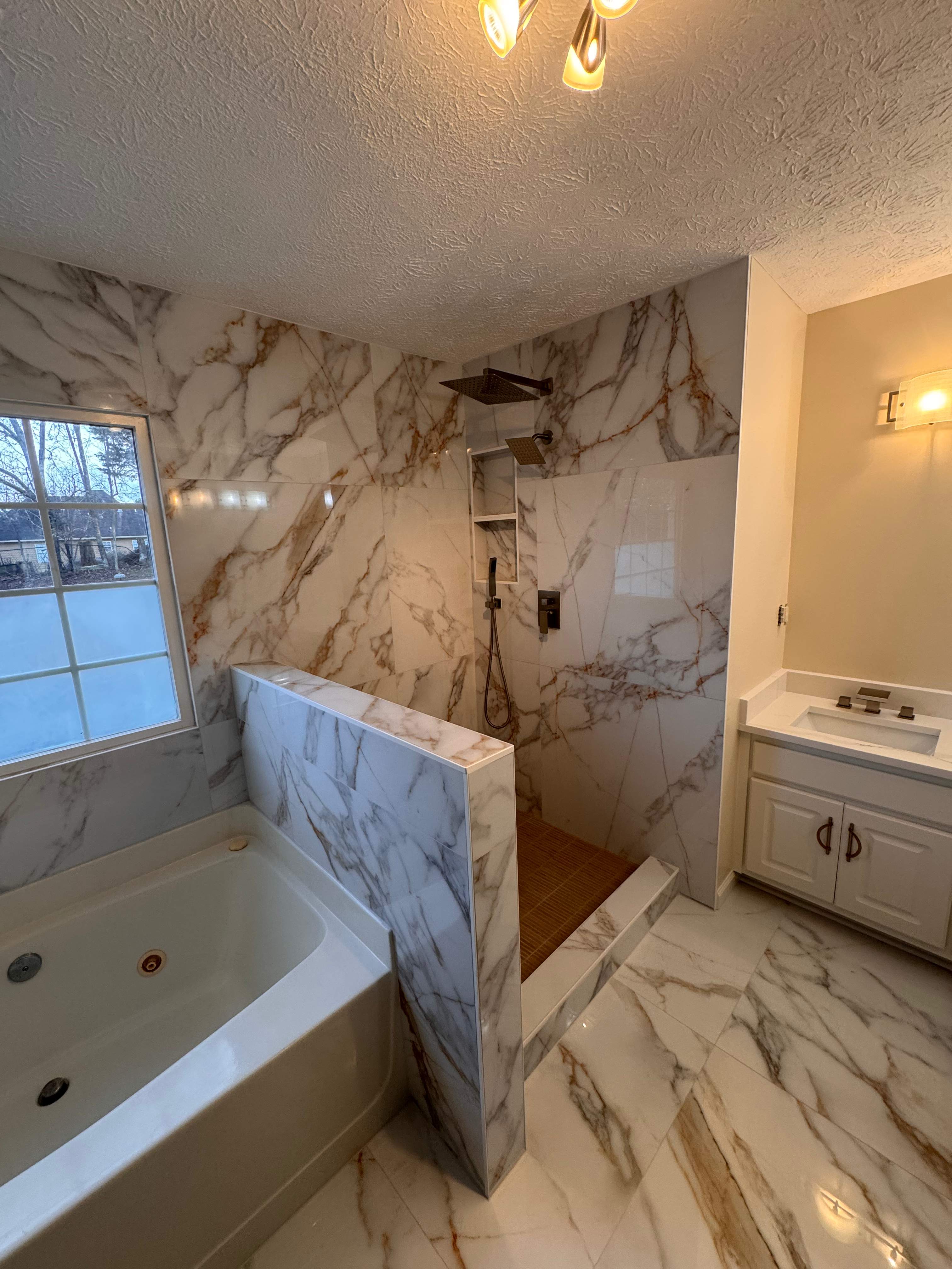 Master bathroom renovation by Prudencio