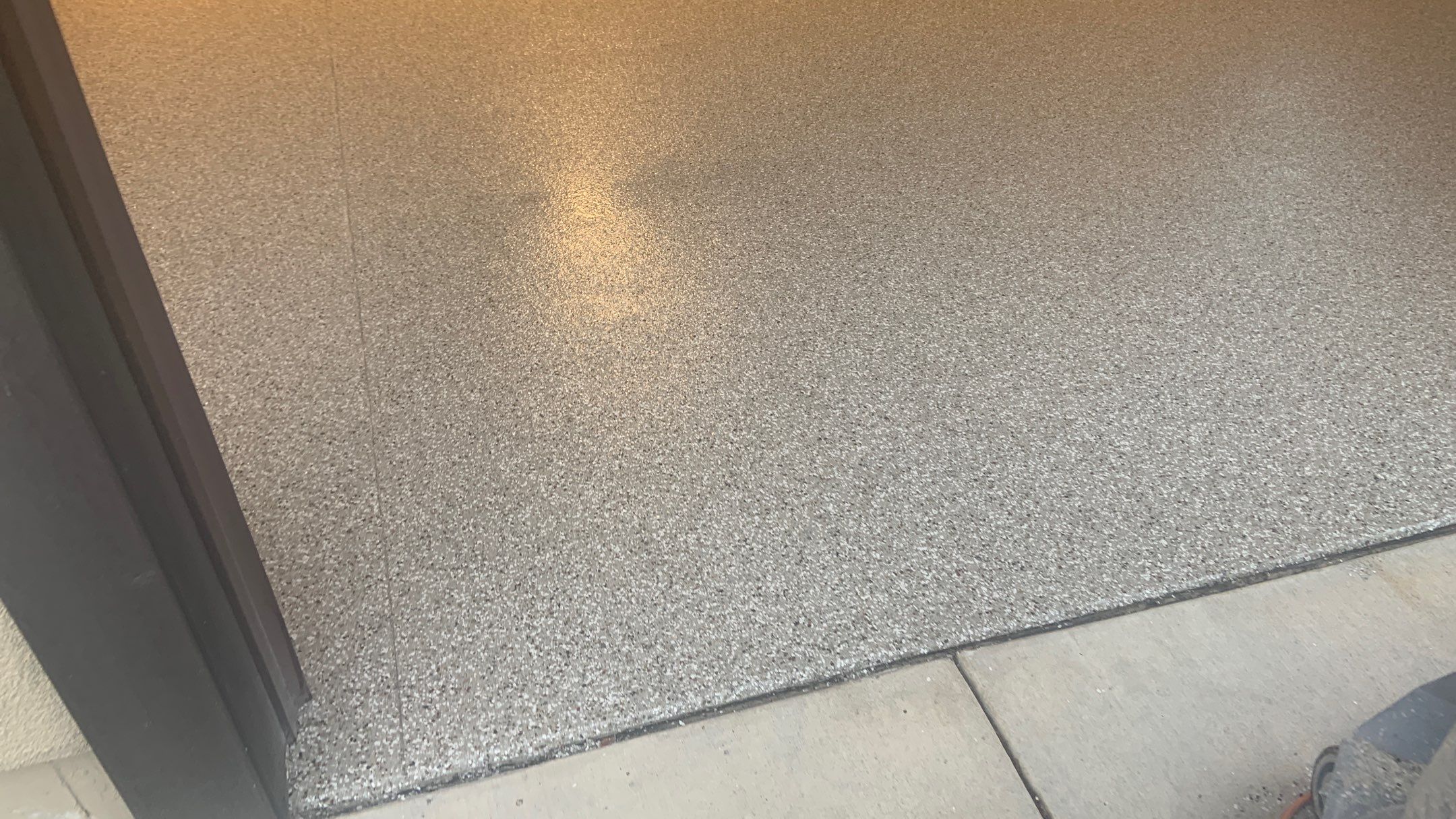 Garage Transformation using Pebble Beach by Croc Coatings, LLC