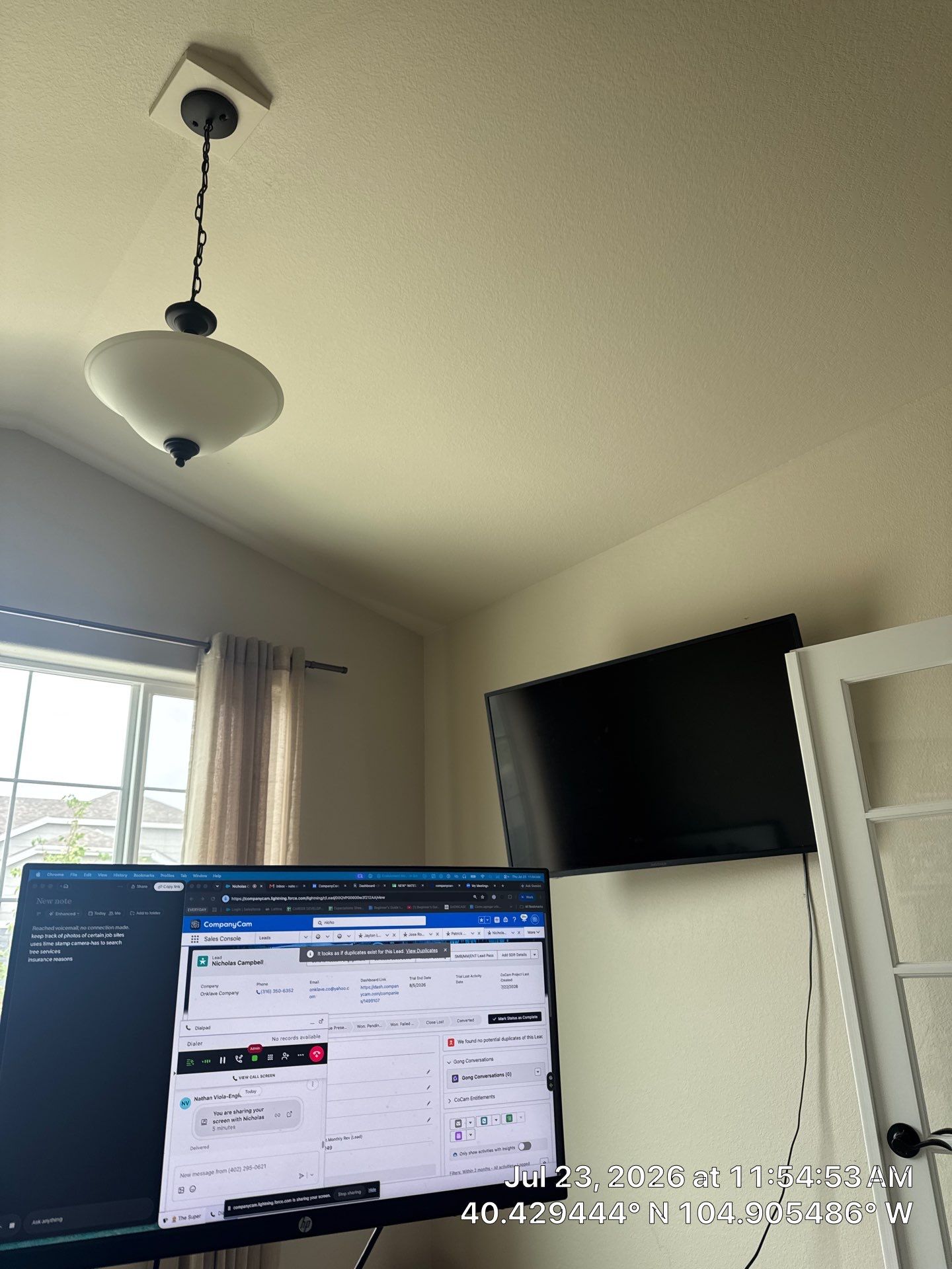 Home Office Lighting Installation and Interior Room Updates in Windsor by CompanyCam Sales Demo