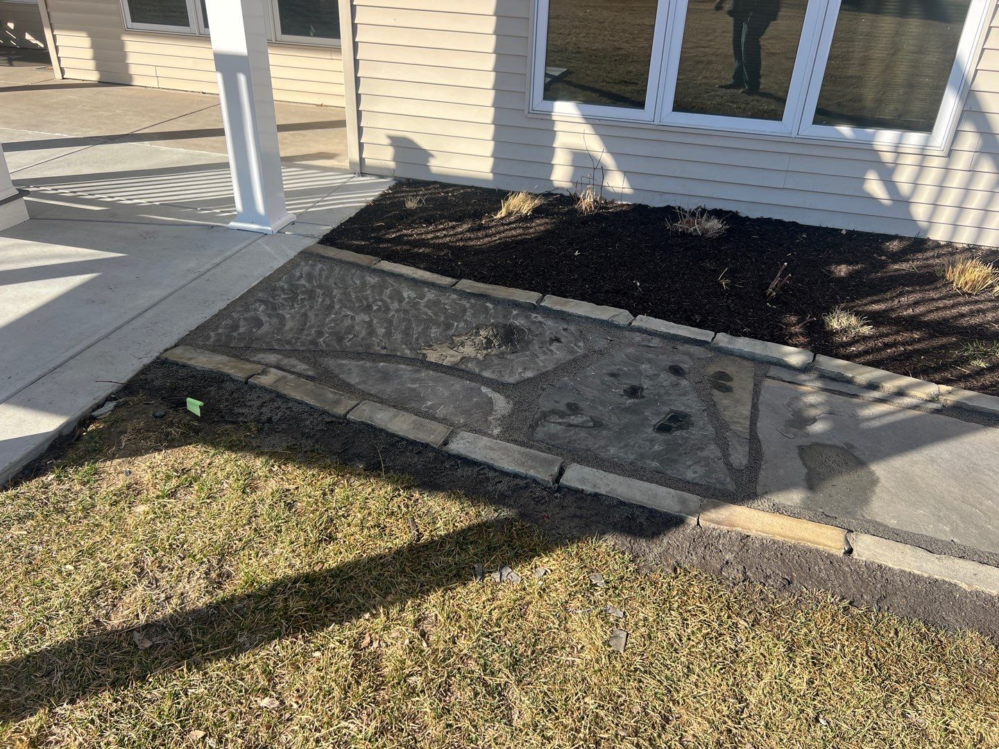 Updated Stone Stepper Path by New Horizon Landscapes