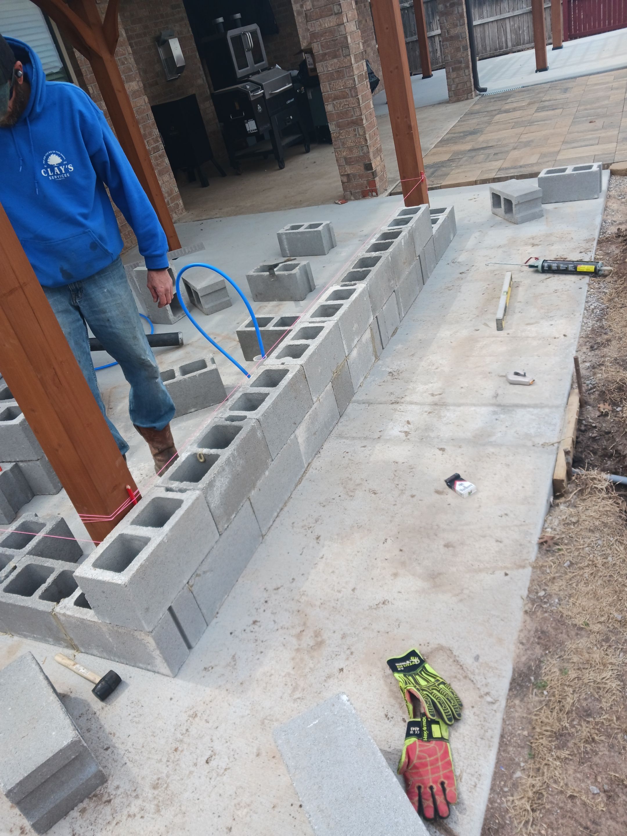 Outdoor kitchen by Clays Services Inc
