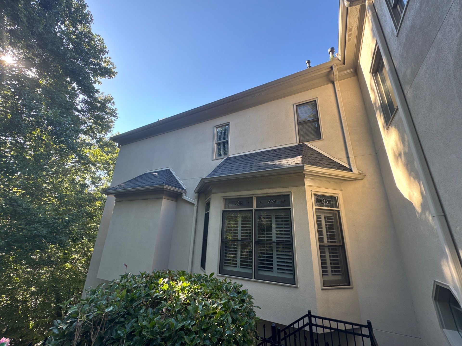 Full Exterior Stucco Painting and Restoration in Roswell Georgia by Swift Home Renovations