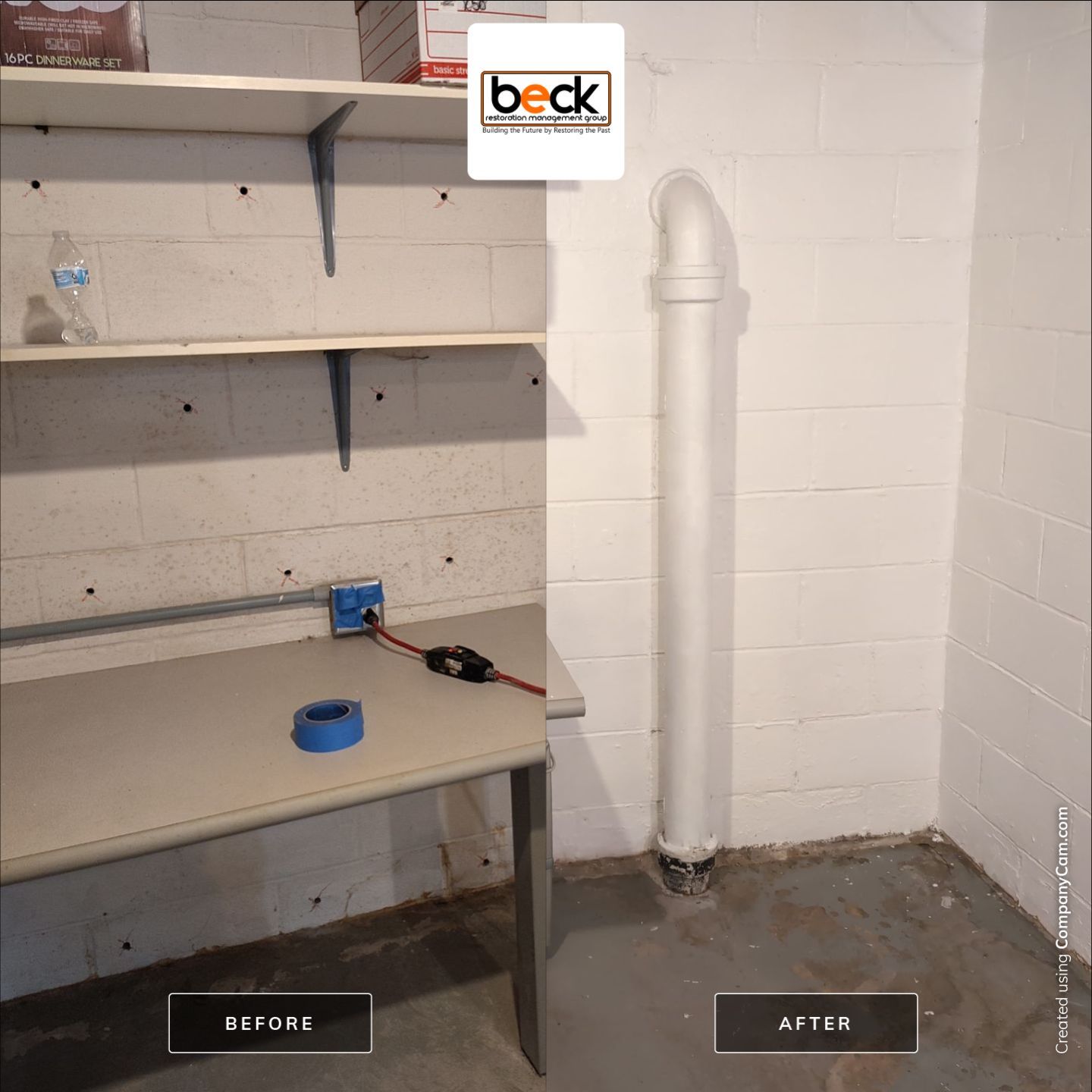 Akron Basement Waterproofing by Beck Restoration Management Group