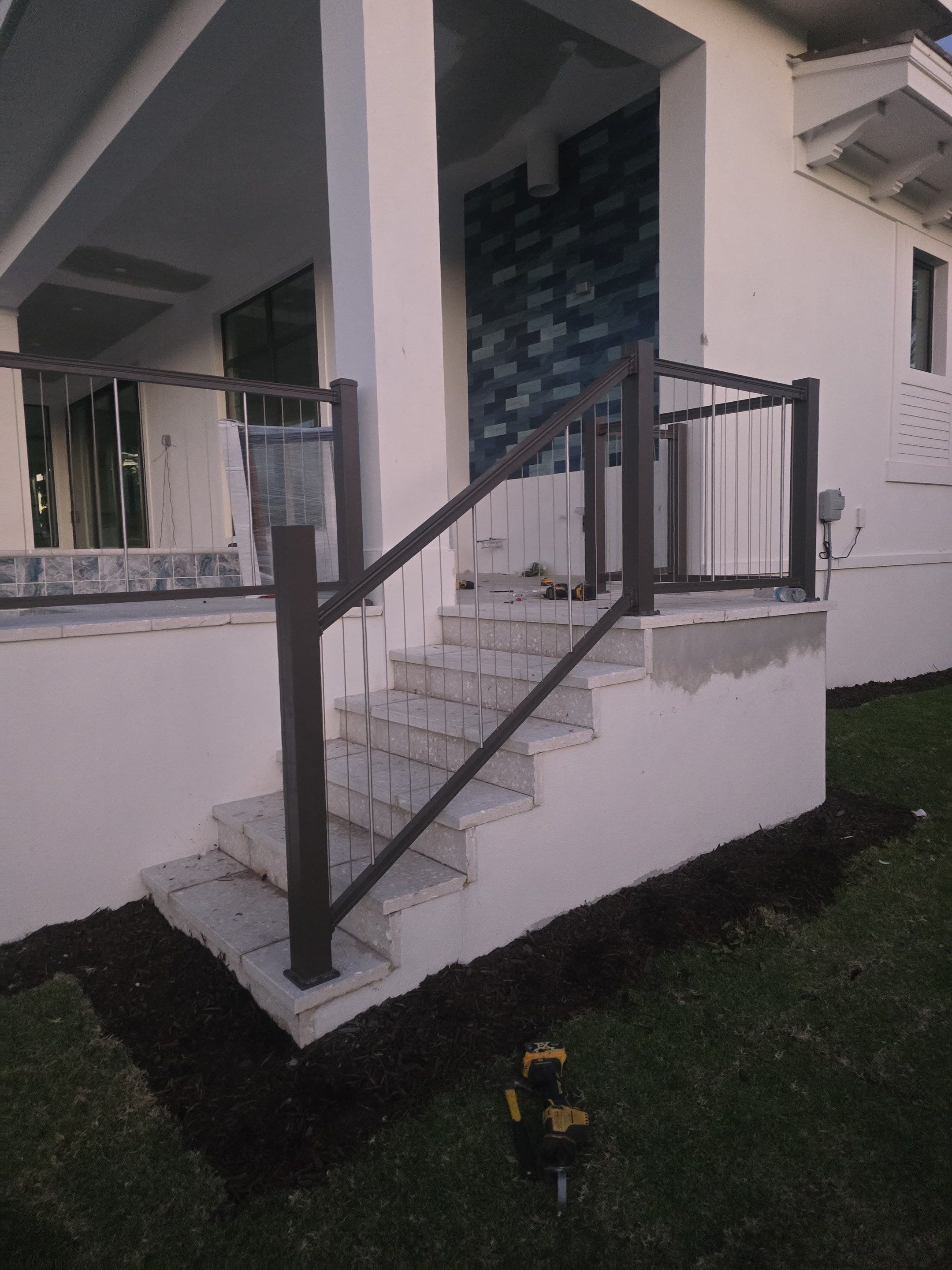 Bronze Aluminum Fence and Cable Railing in Marco Island by True Fence LLC