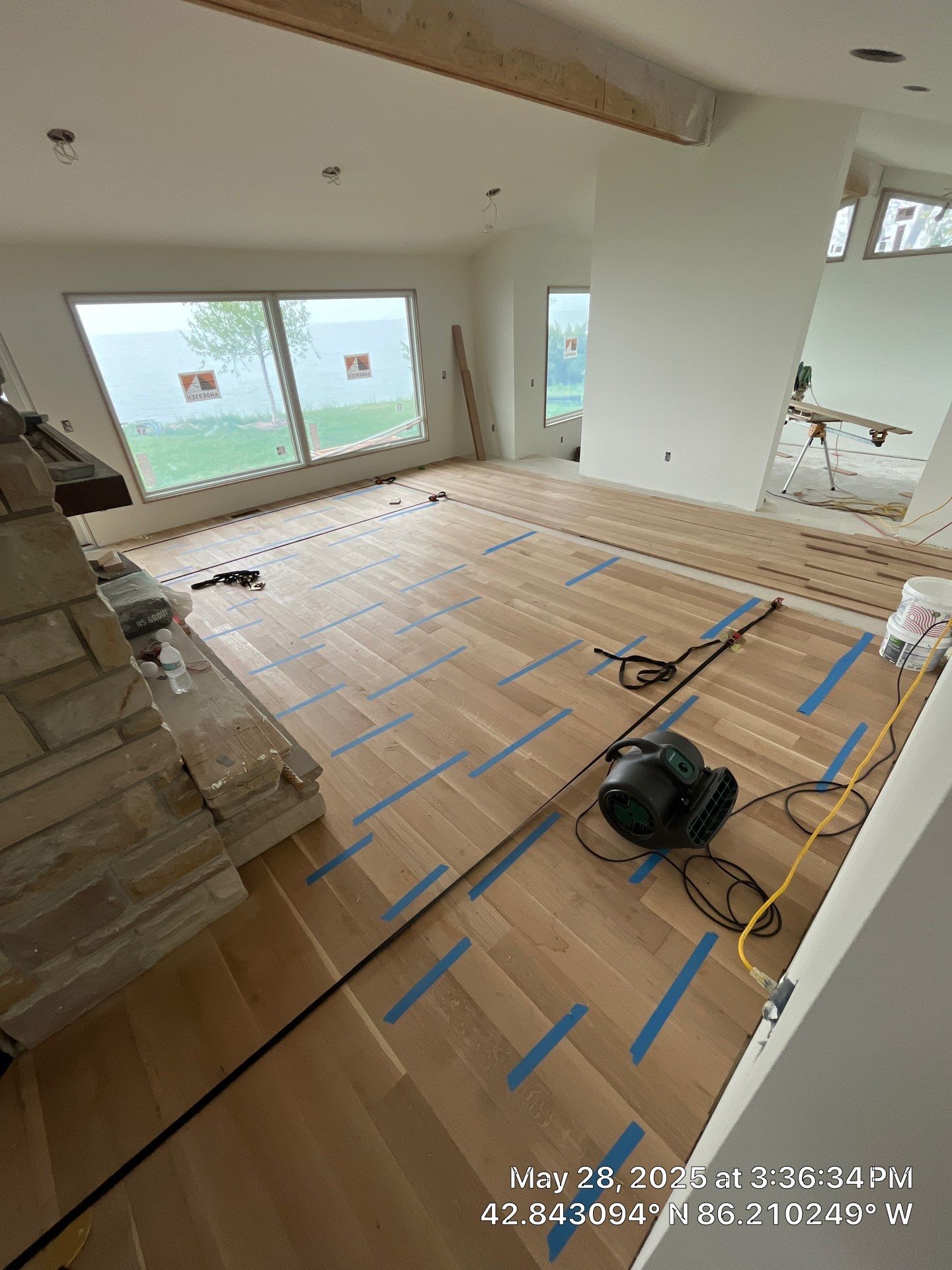 This project has it all!!!! Custom Flooring, Leveling Service, Custom Stair parts and pieces, risers, blue pad cover - all inclusive service from RTB! by RTBaldwin Hardwood Floors