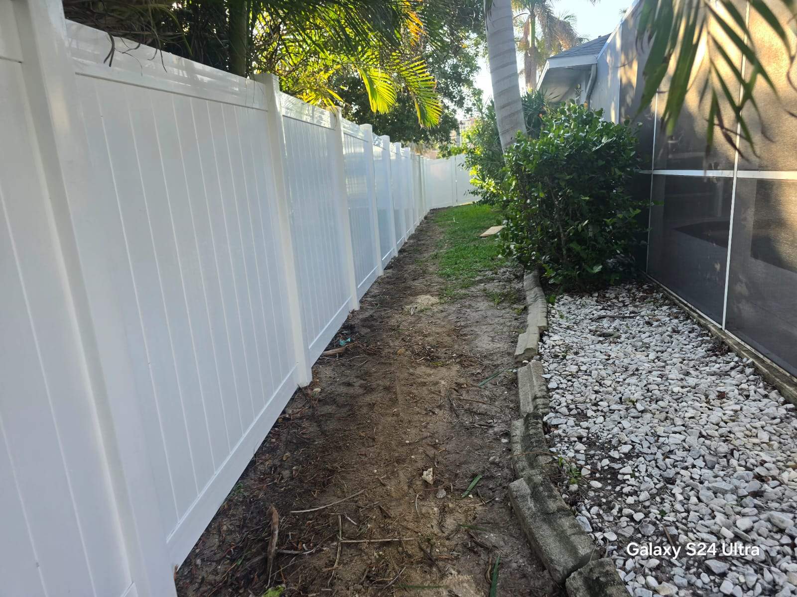 Full Residential Vinyl Privacy Fence Installation in Cape Coral by True Fence LLC