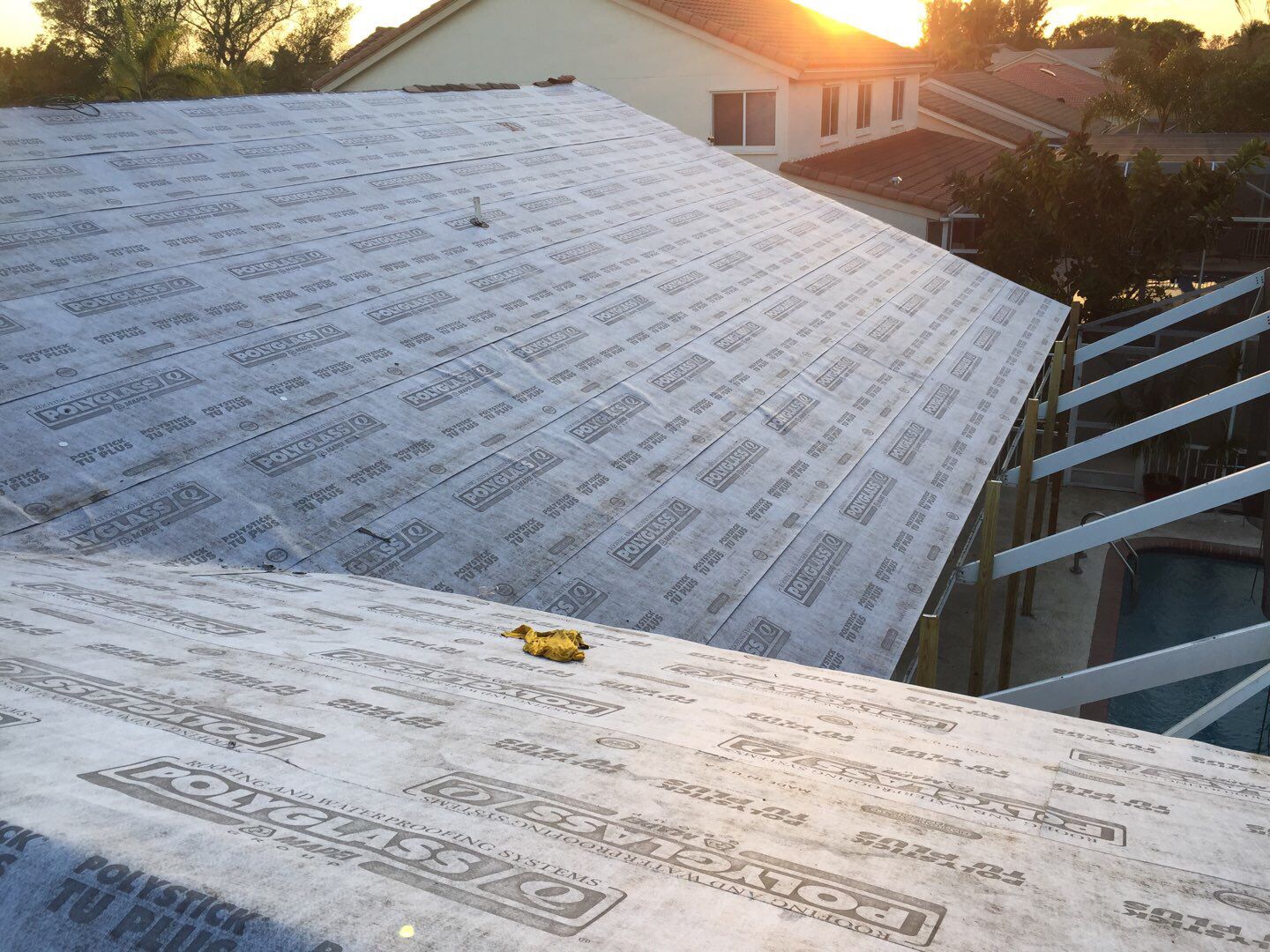Residential Roofing Installation using 1" Nail strip metal roof by BLUES BROTHERS ROOFING