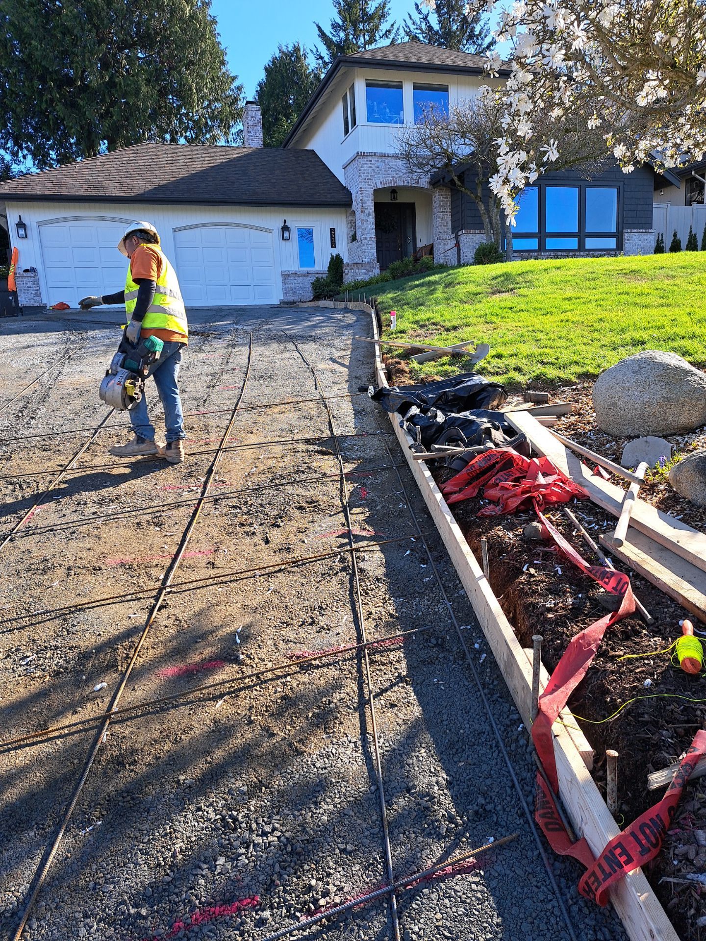 John | Stamped Concrete Driveway Makeover by Jireh Asphalt & Concrete Inc 