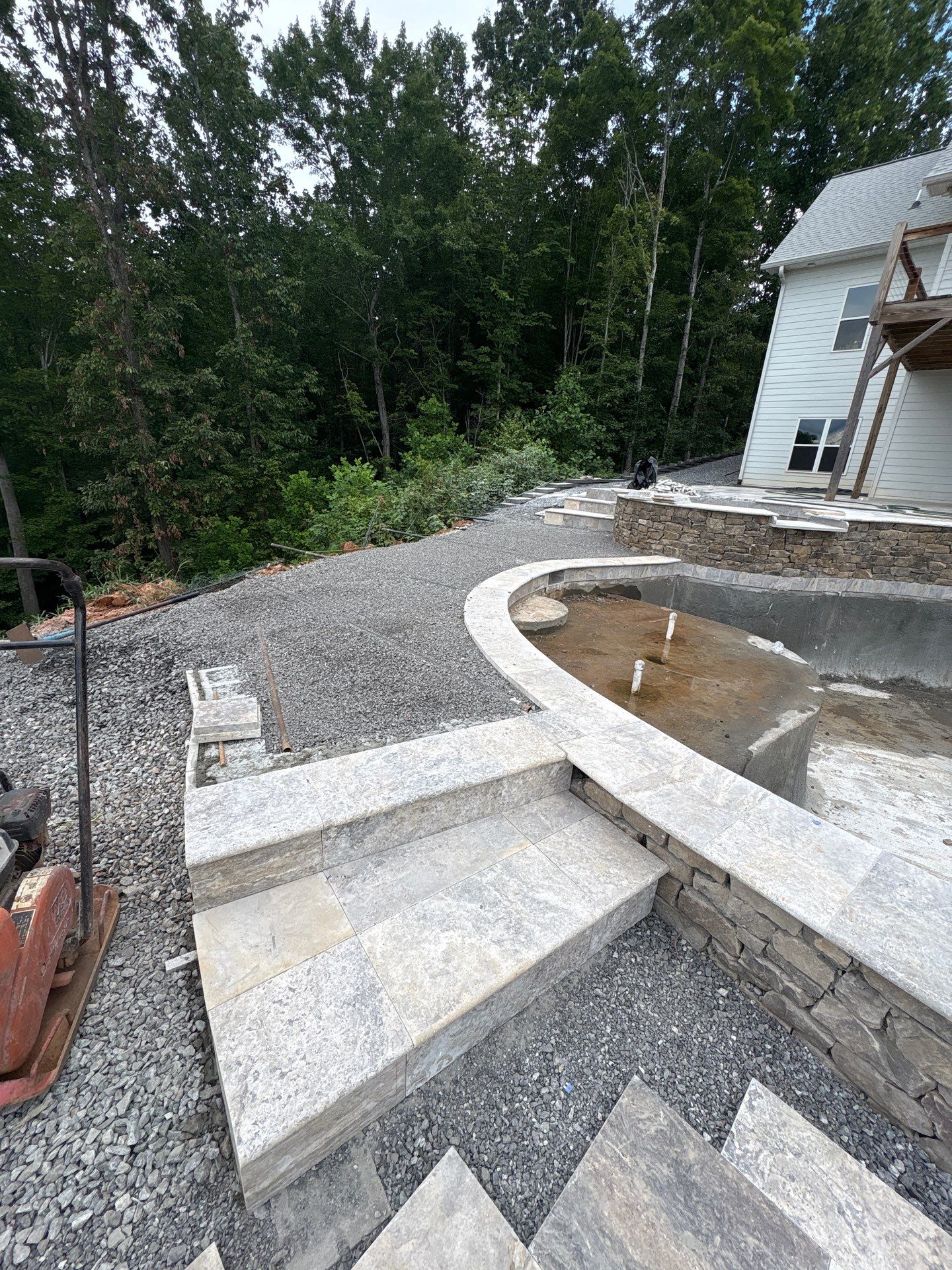 Pool Area Hardscape  by Growing Edge Landscape & Design, Inc.