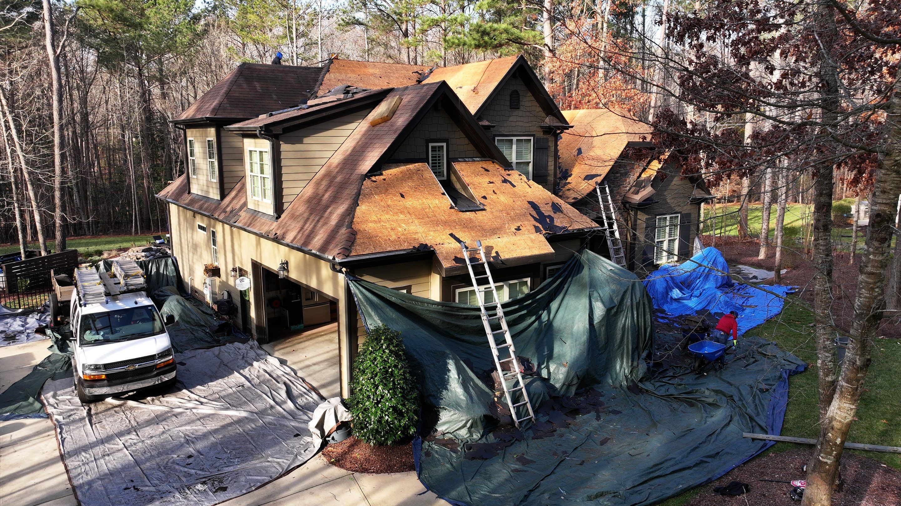 Roof Replacement - New GAF Timberine Ultra HDZ Barkwood shingle by Pro Performance Roofing