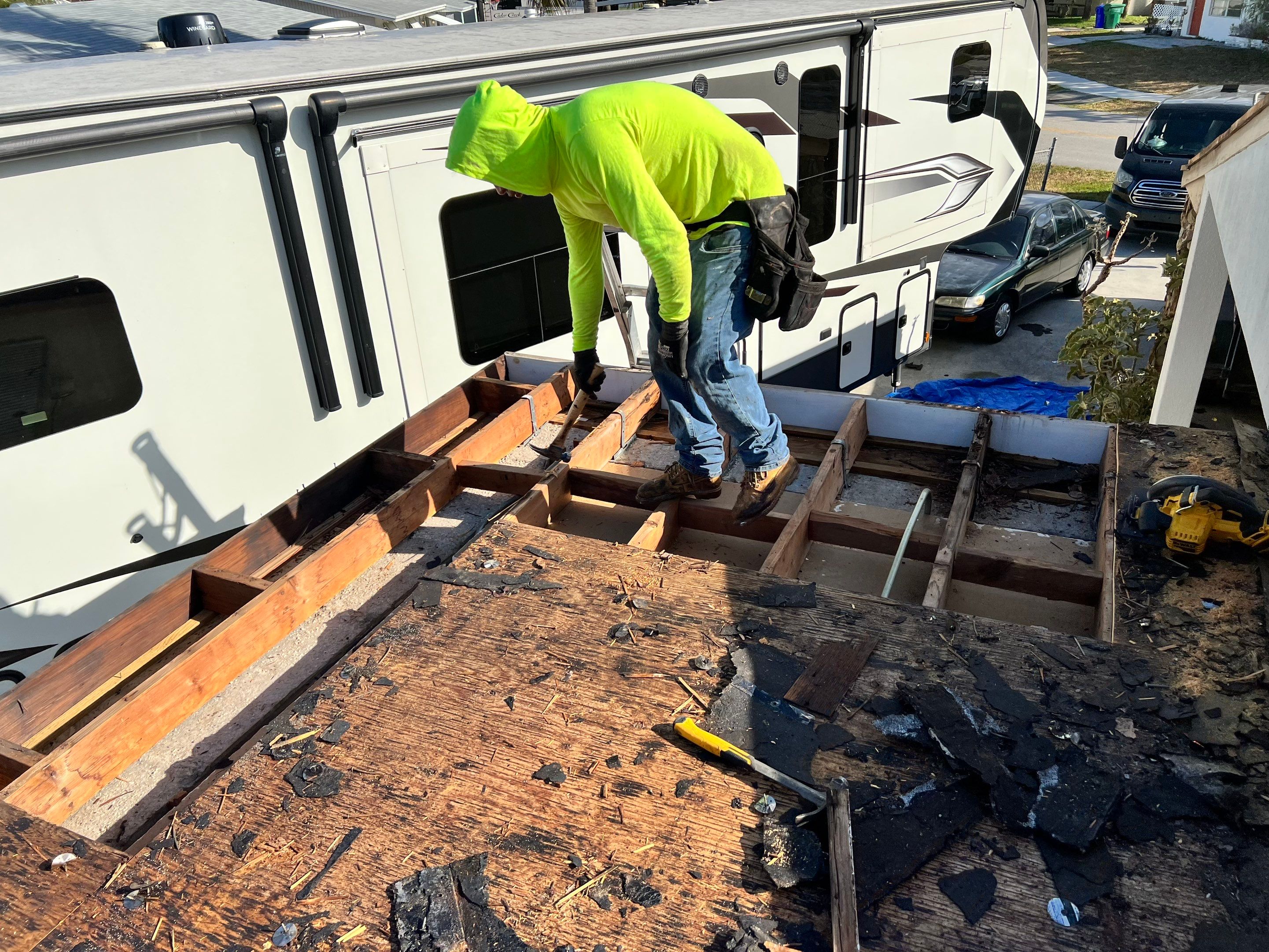 Residential Roofing Installation using Owens Corning Three Tab Shingles by First Due Roofing