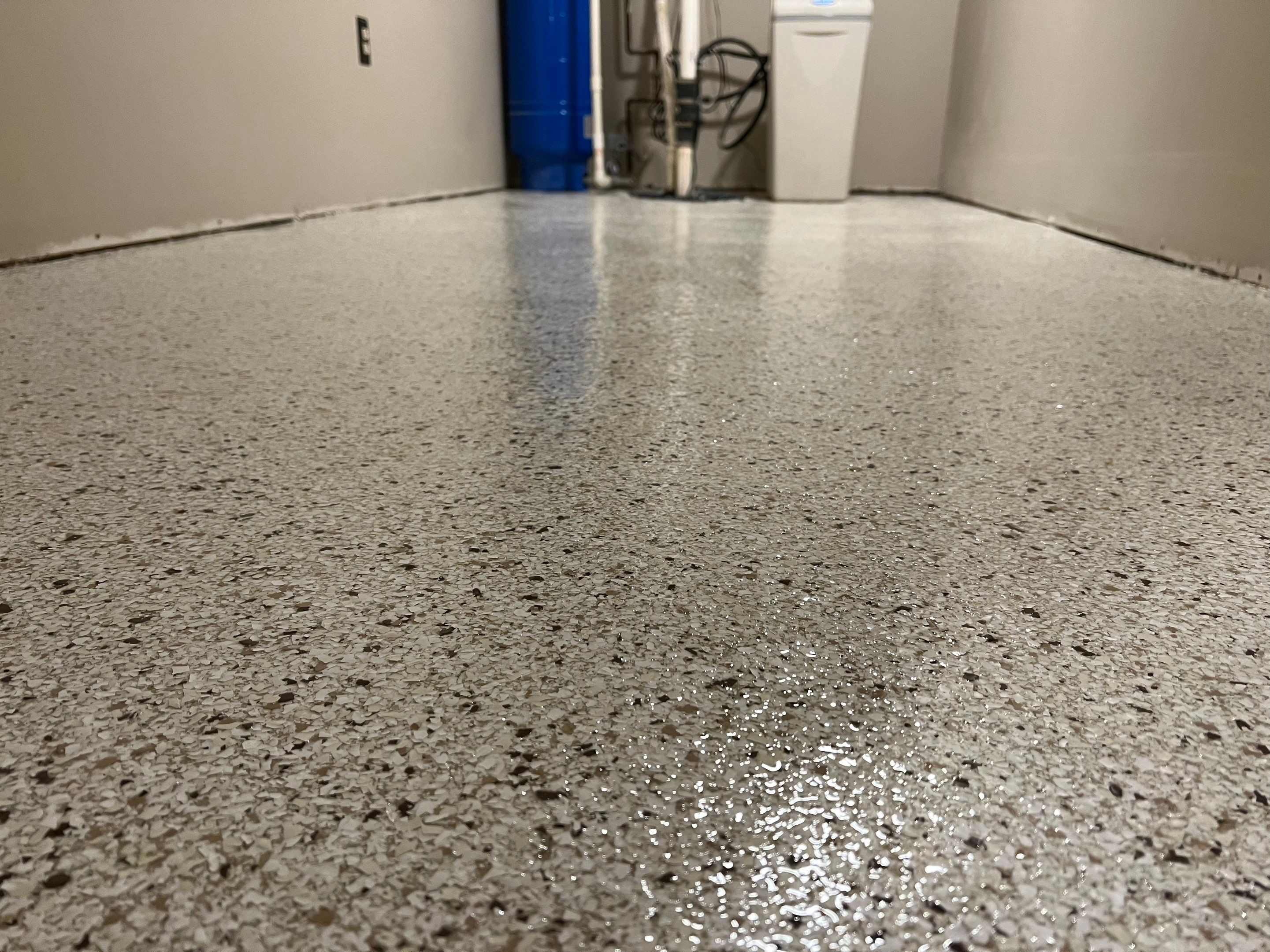 Basement Floor using Driftwood by Your1DayFloor.com