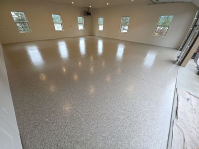 Pebble Beach Polyaspartic Garage Floor Coating in Liberty Lake