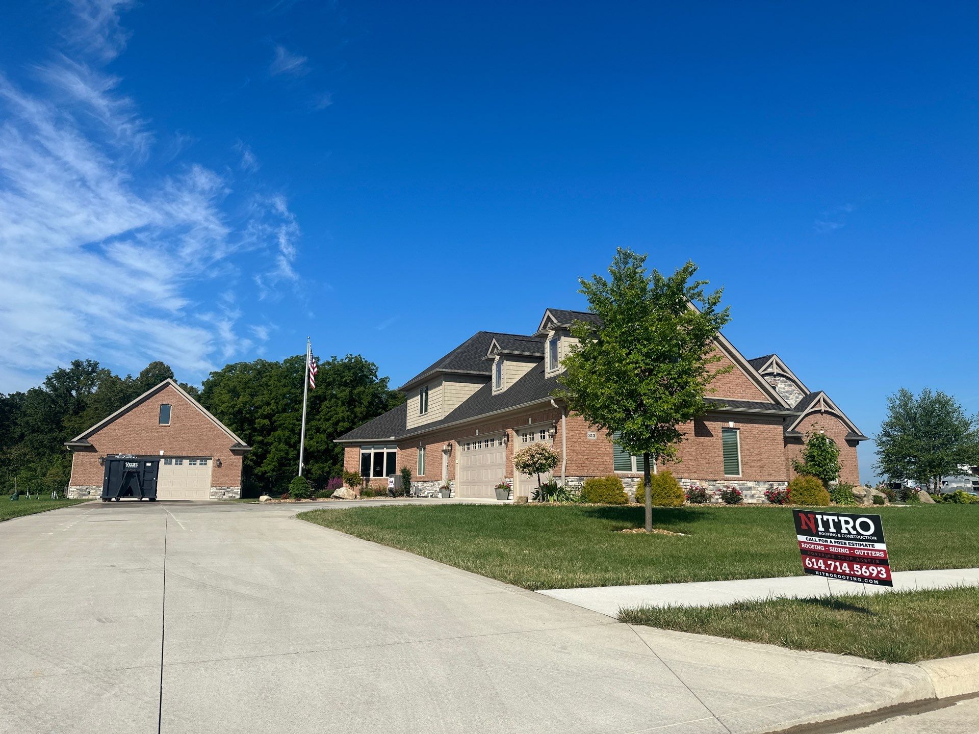 Residential Roofing Installation using GAF Timberline HDZ Appalachian Sky by Nitro Roofing and Construction