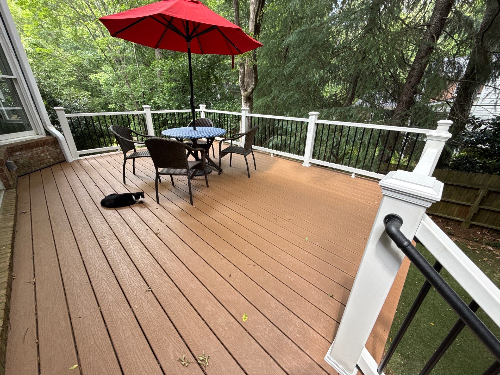 Trex New Deck Build with Screened in Under Deck by Nelson Exteriors 