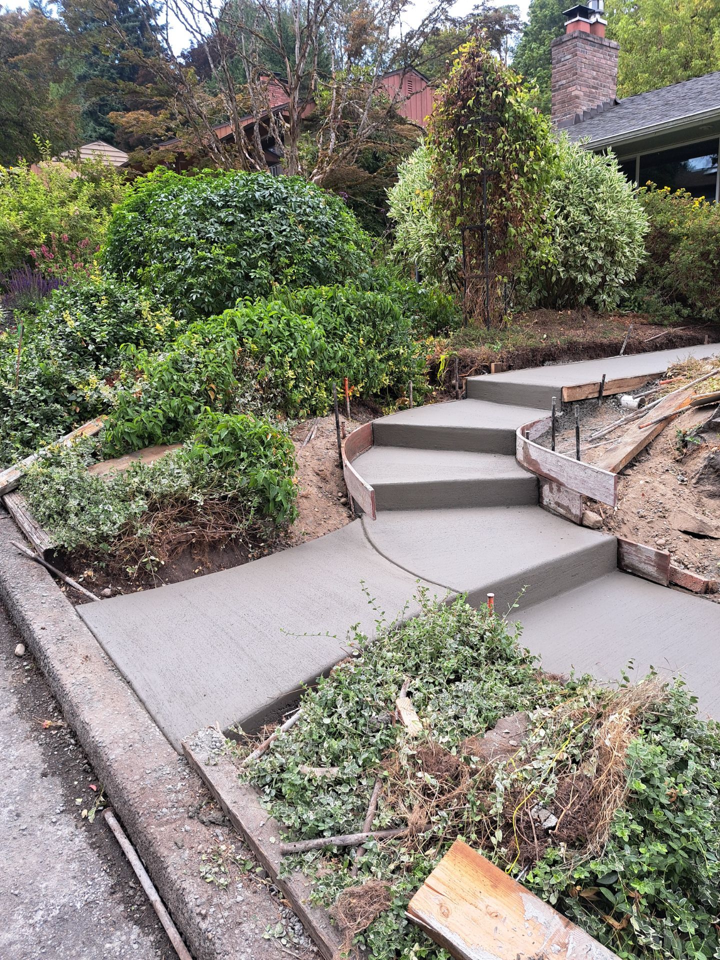 Front Driveway & Stairs Concrete Renovation | Kenmore  by Jireh Asphalt & Concrete Inc 