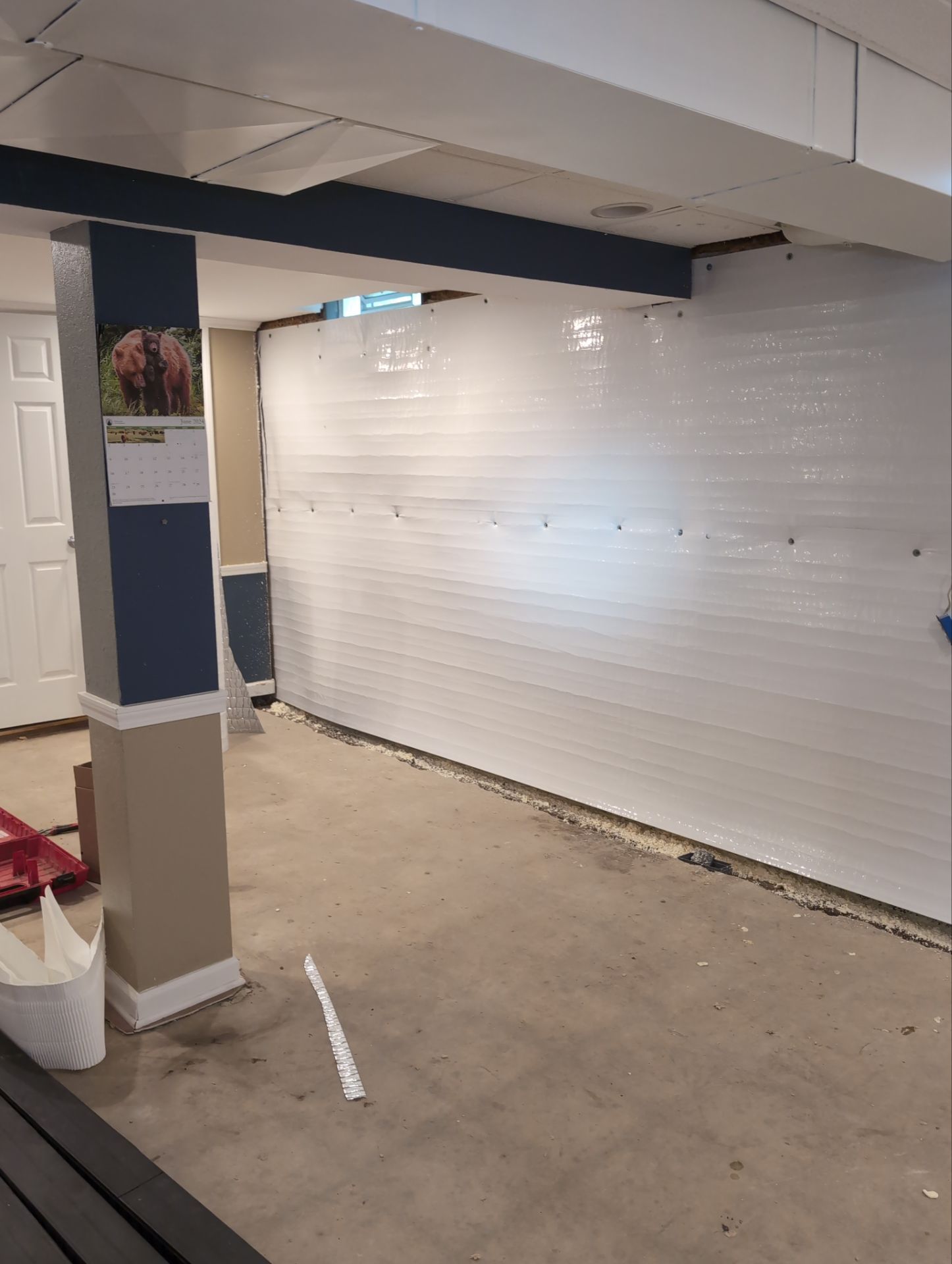 Interior Basement Waterproofing System and Egress Window Installation by Toledo Basement Repair 