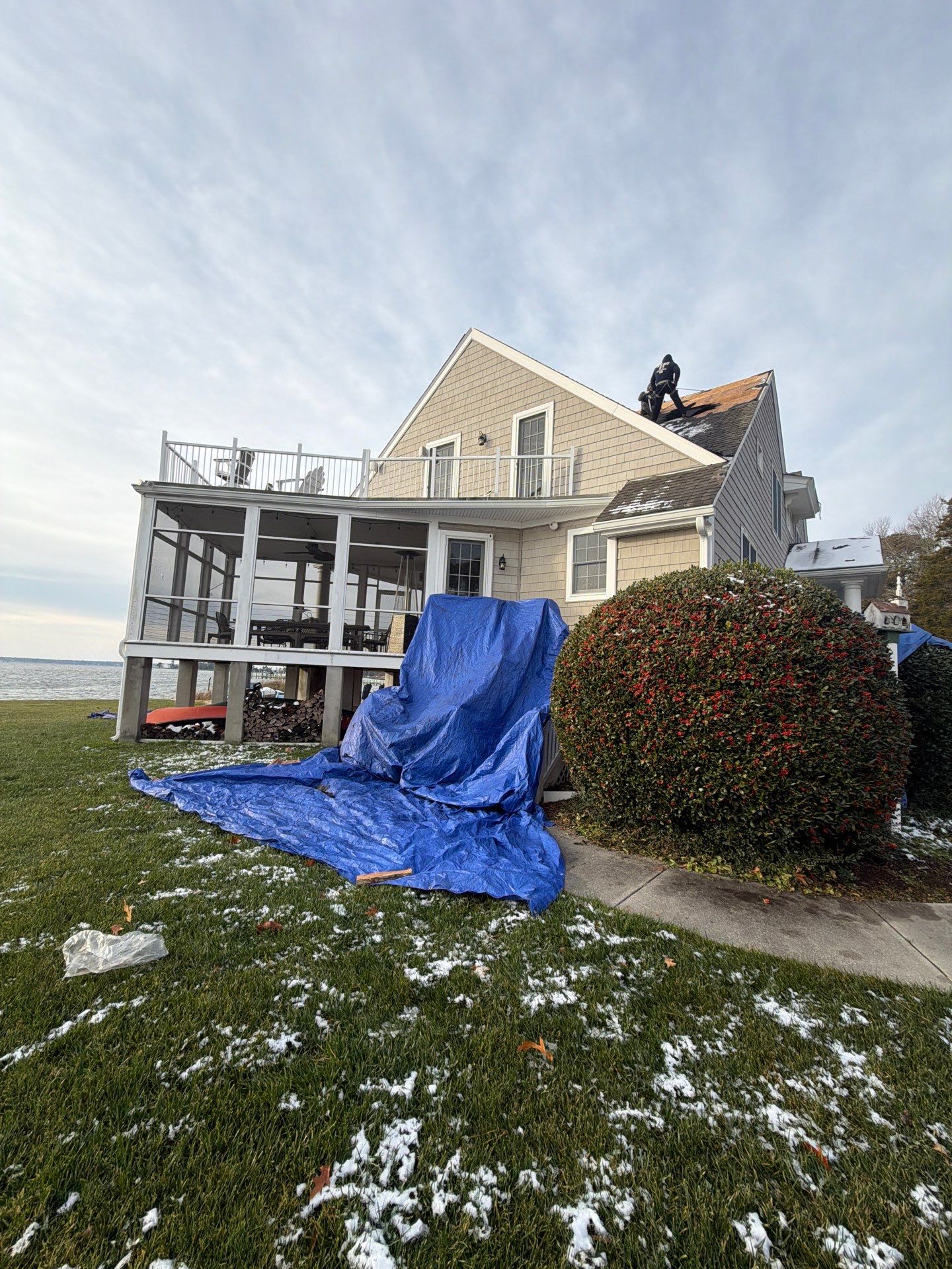 Waterfront Roof Replacement in White Stone, VA by Cade Construction