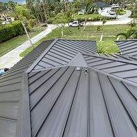 24ga 1.5" Mechanical Seam Dark Bronze by Total Roofing System The Metal Roof Experts