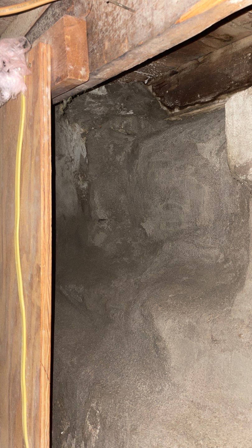 Parge Coating Drew's Stone Foundation by Waterproofing Northeast