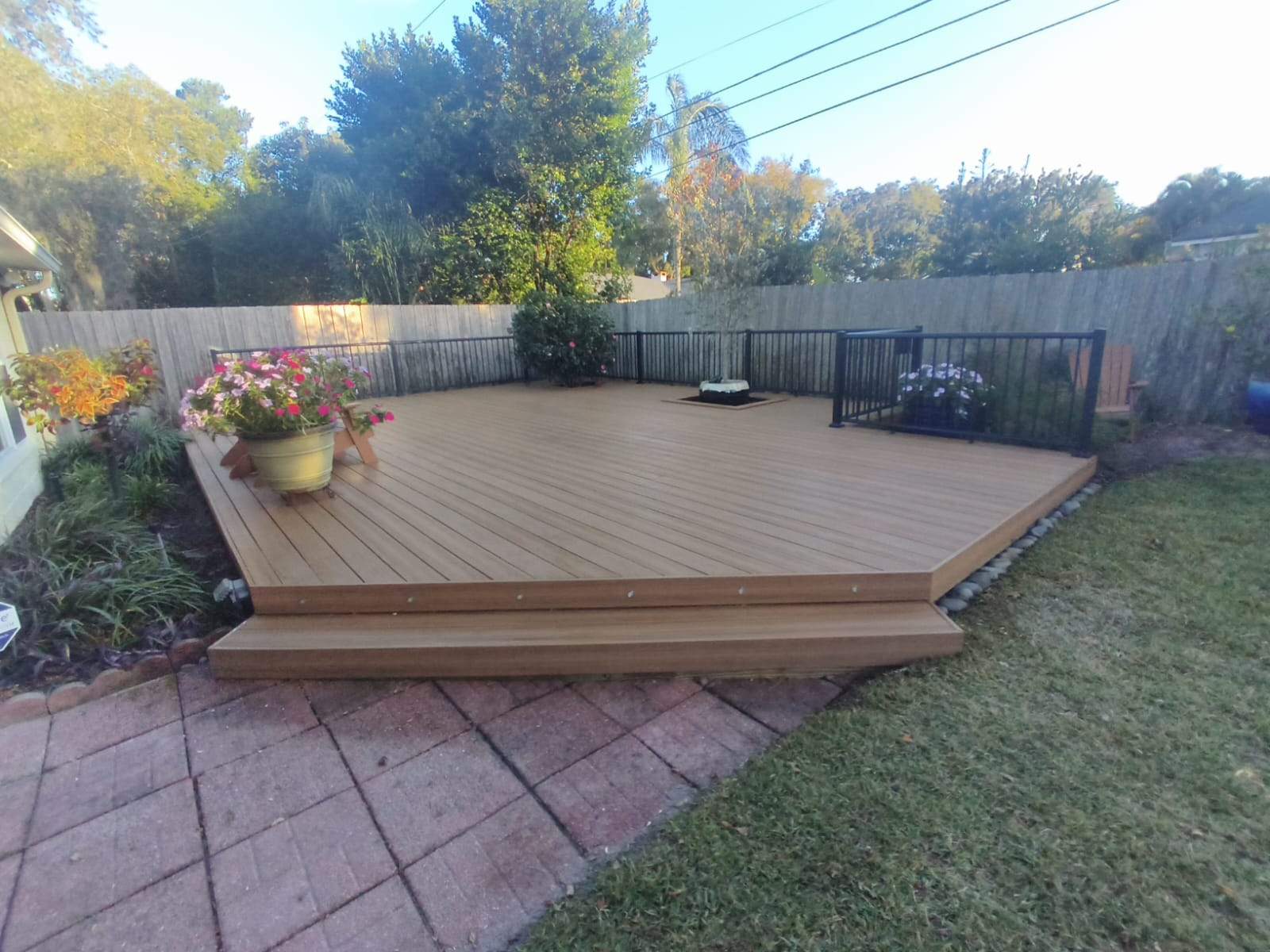 Luxury Multi-Level Deck | Deckorators Voyage Mineral-Based Composite by Orlando pergolas
