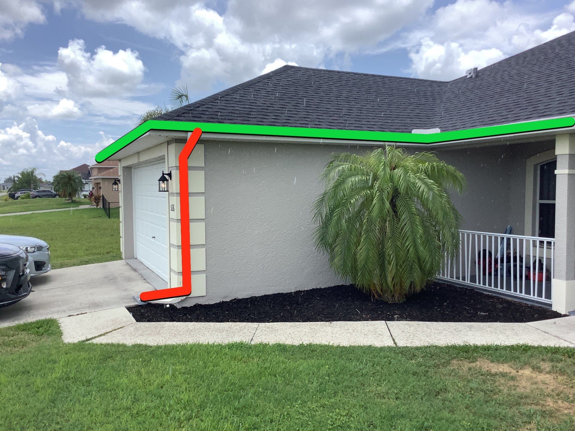 Seamless Gutters Project in Cape Coral Fl by Gutter Professors