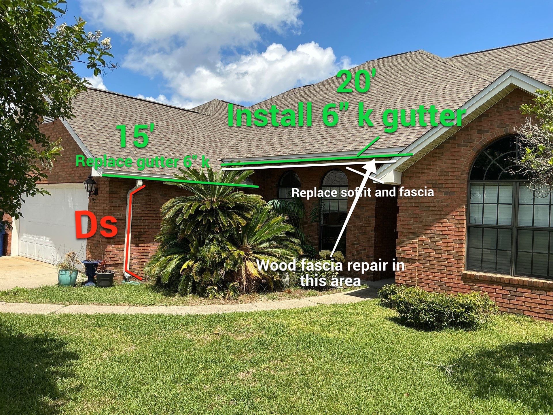New Soffit, Fascia, and 6 -K Gutter Installation in Panama City FL by Gutter Professors