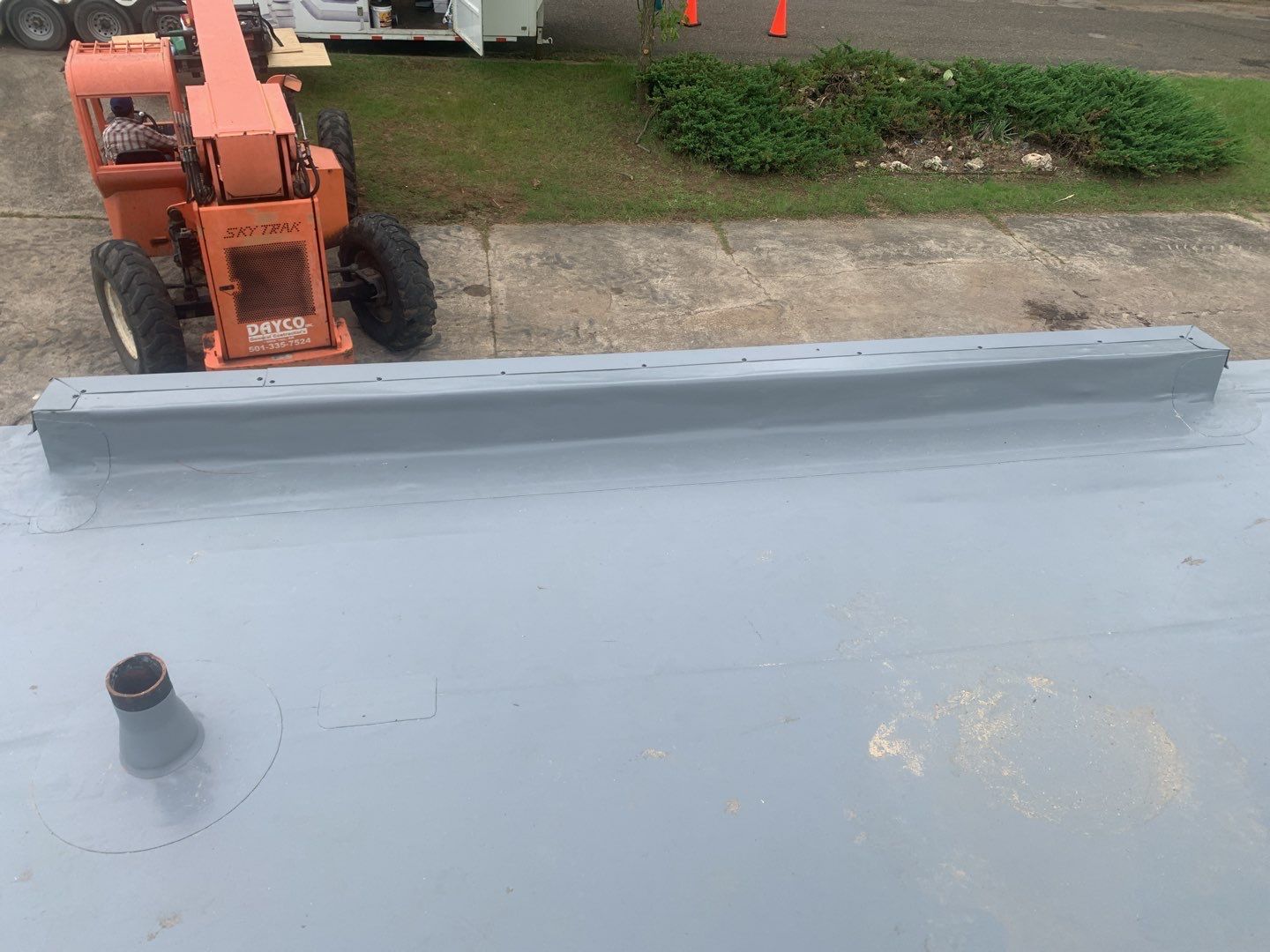 Commercial Roofing Installation using 50 mil PVC by Hostetler Roofing