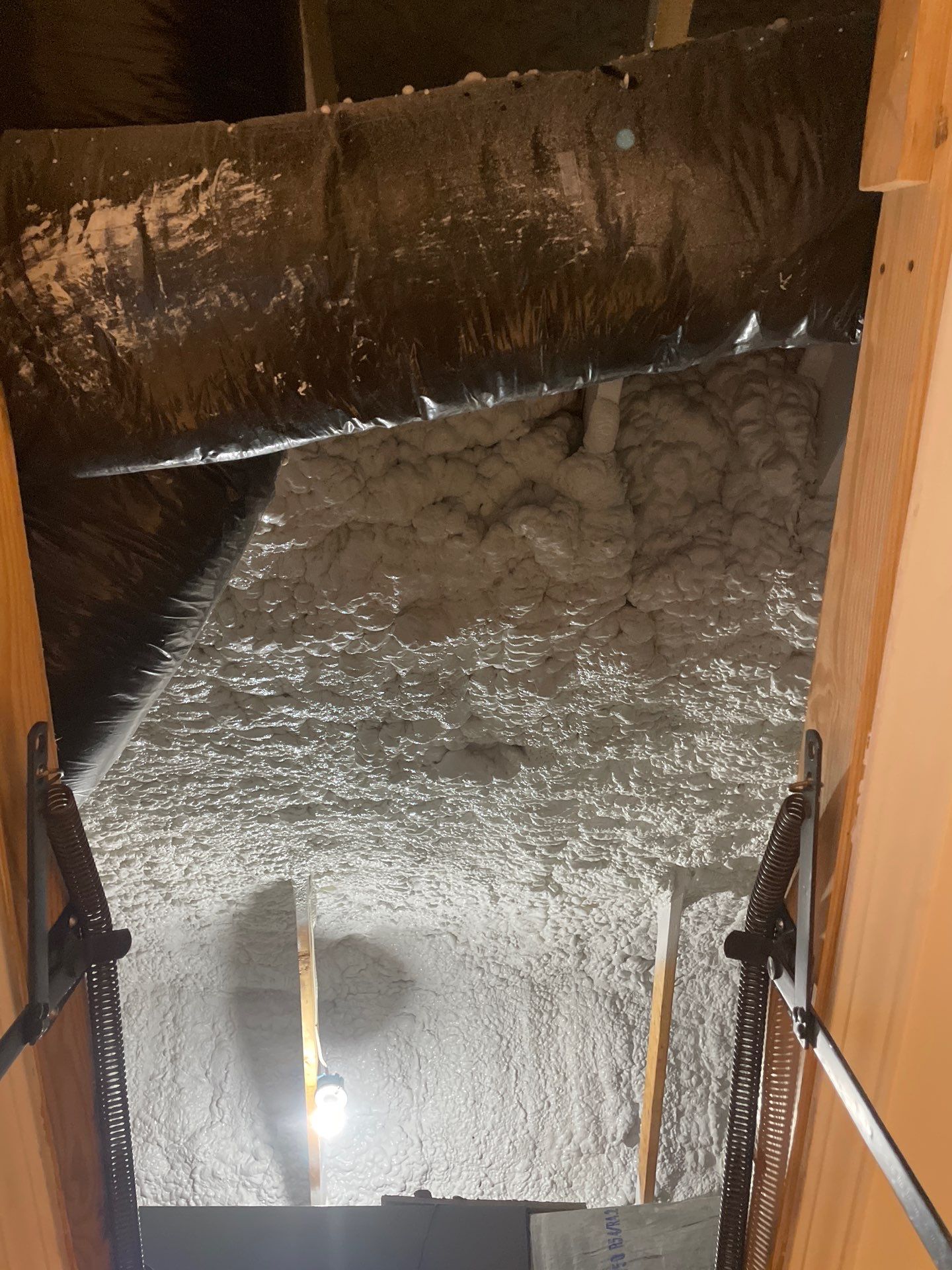 Attic Insulation using open cell spray foam by NYS Foam & Energy