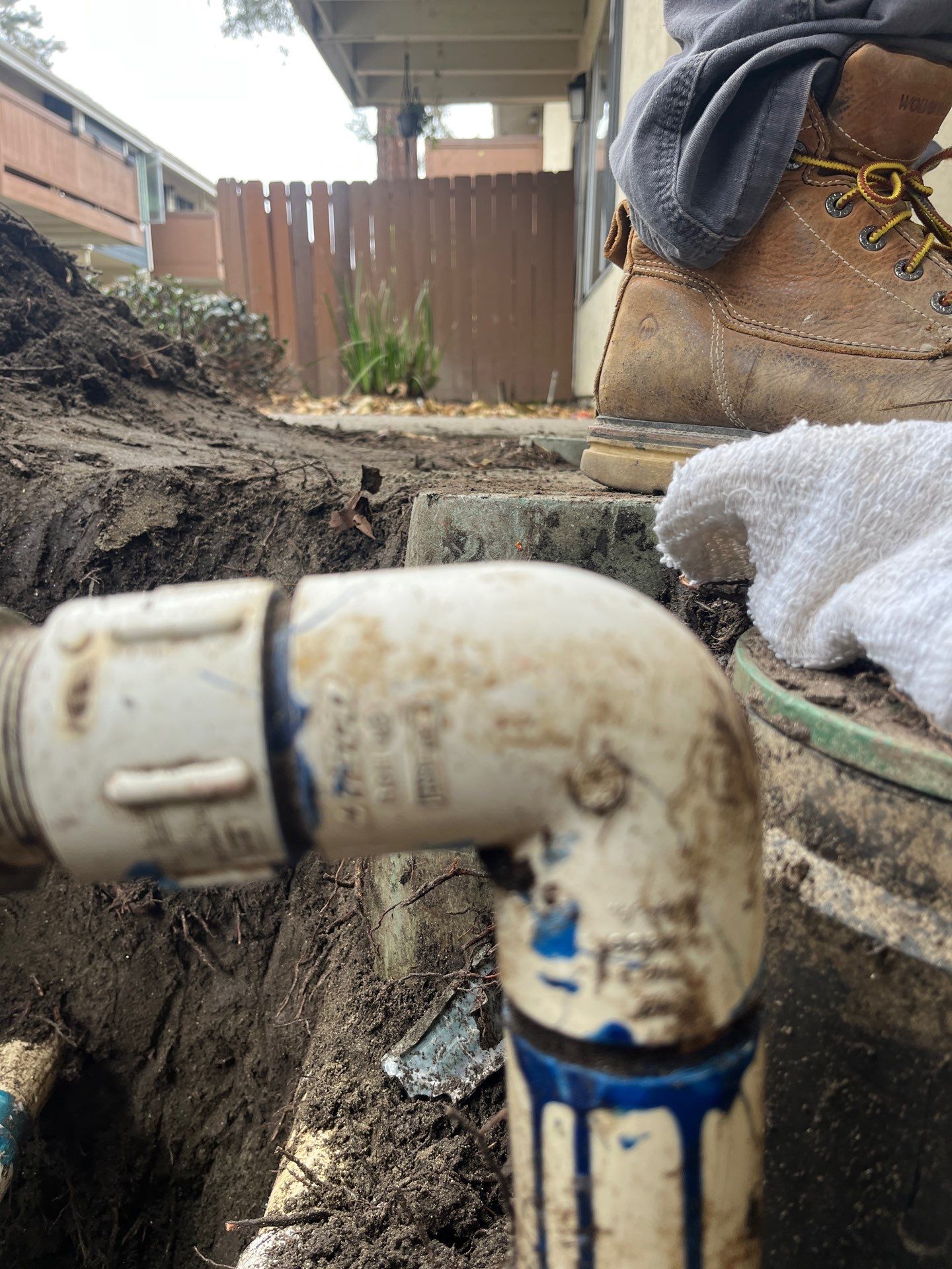 Installation of New Underground Piping by Us Plumbing 